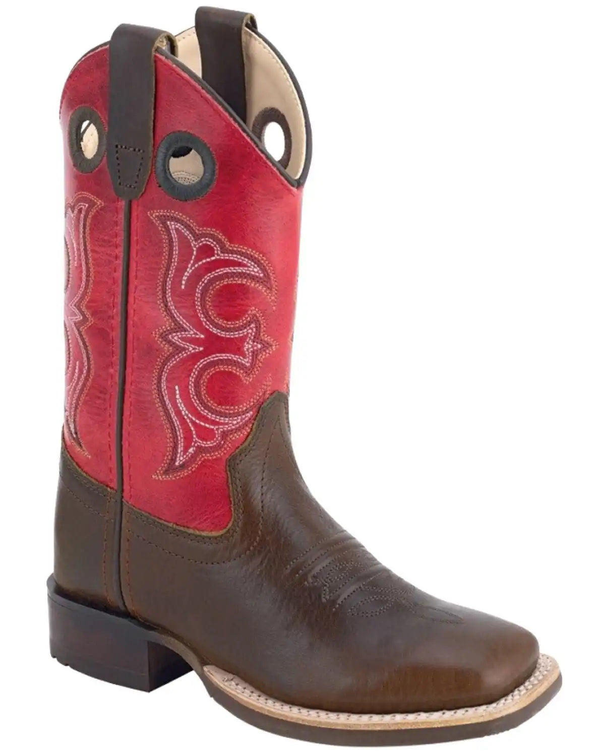 Old West Boys' Western Boots - Broad Square Toe