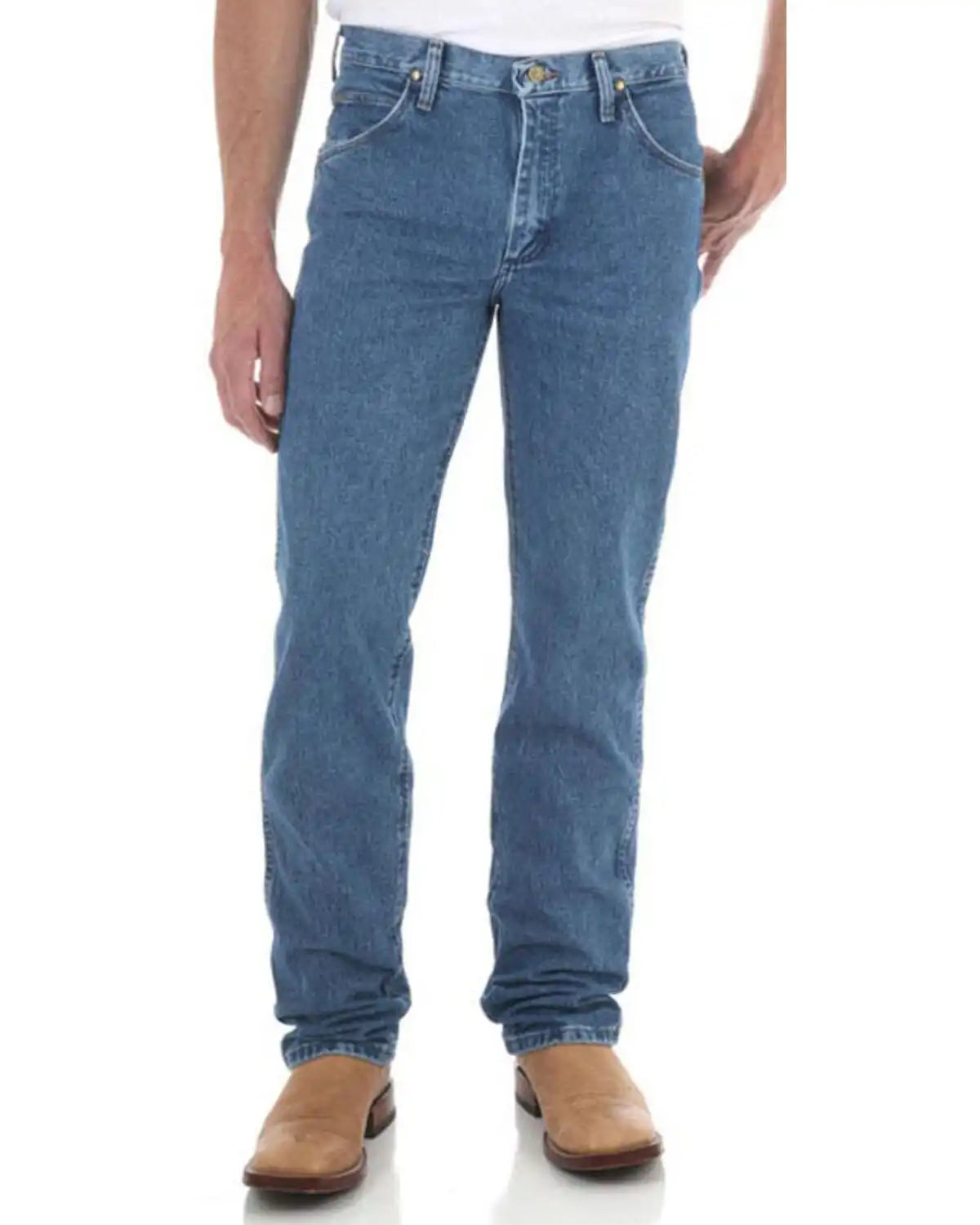 Wrangler Men's Dark Stone Premium Performance Cowboy Cut® Slim Fit Straight Jeans
