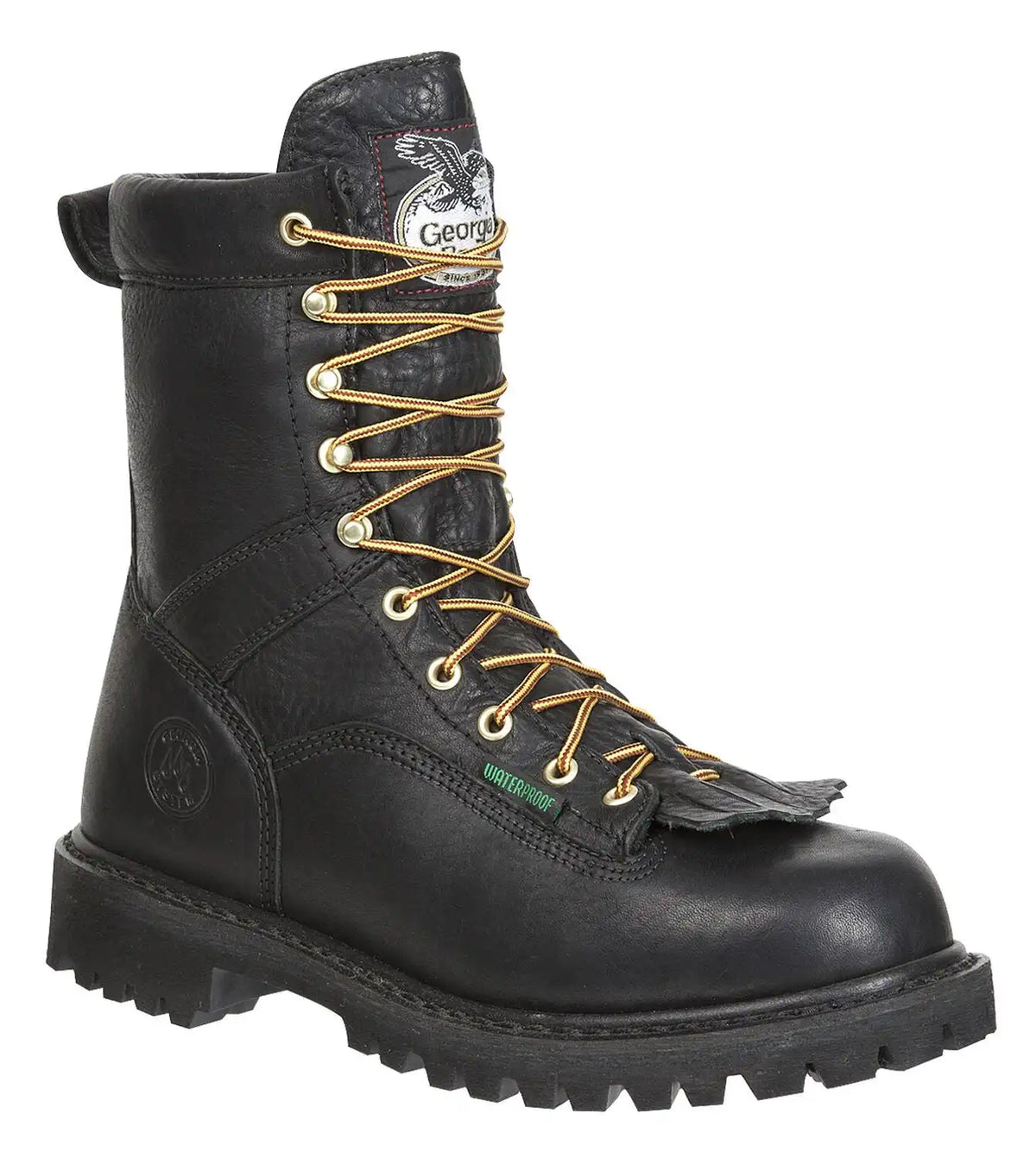 Georgia Boot Men's Waterproof Low Heel Logger Boots - Round Toe