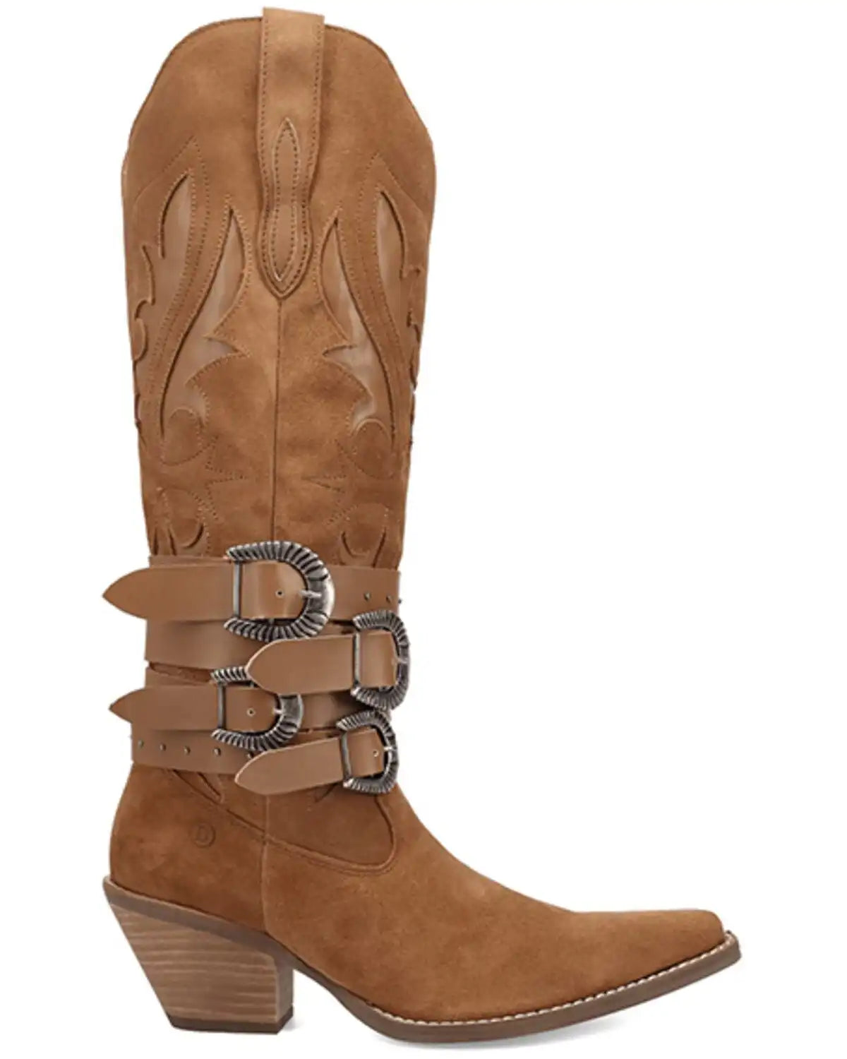 Dingo Women's Buck Wild Suede Tall Western Boots - Round Toe