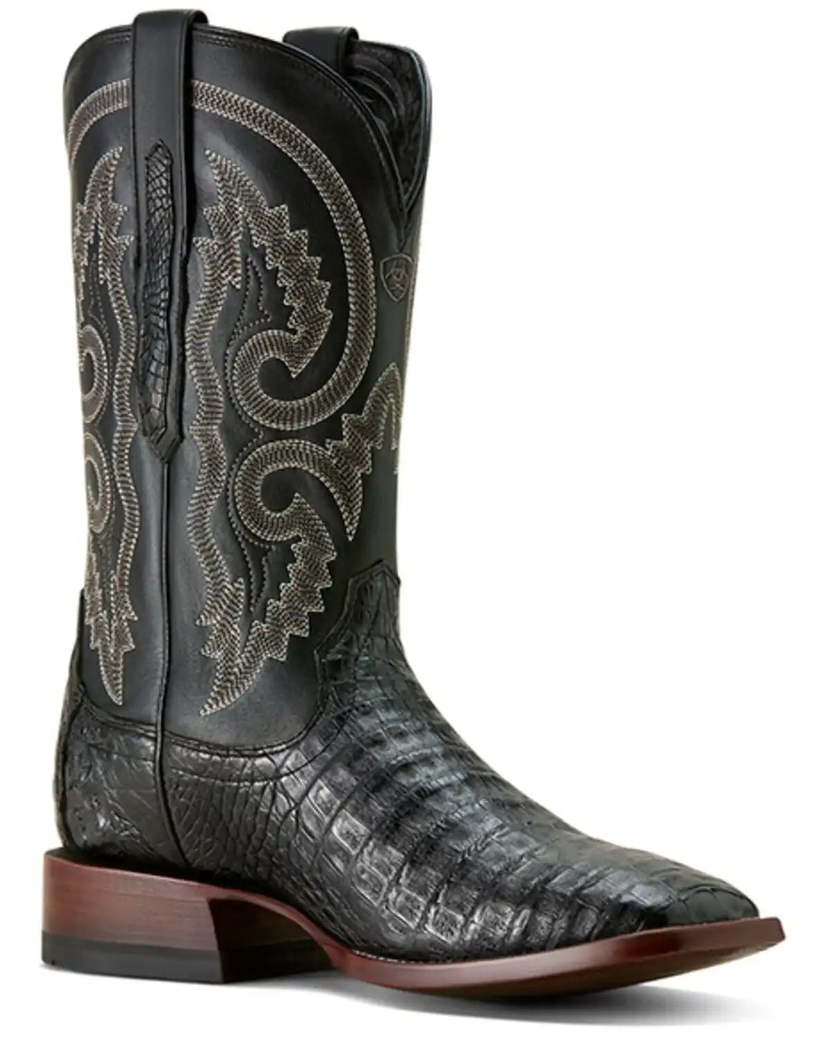 Ariat Men's Classic Callen Exotic Caiman Western Boots - Broad Square Toe