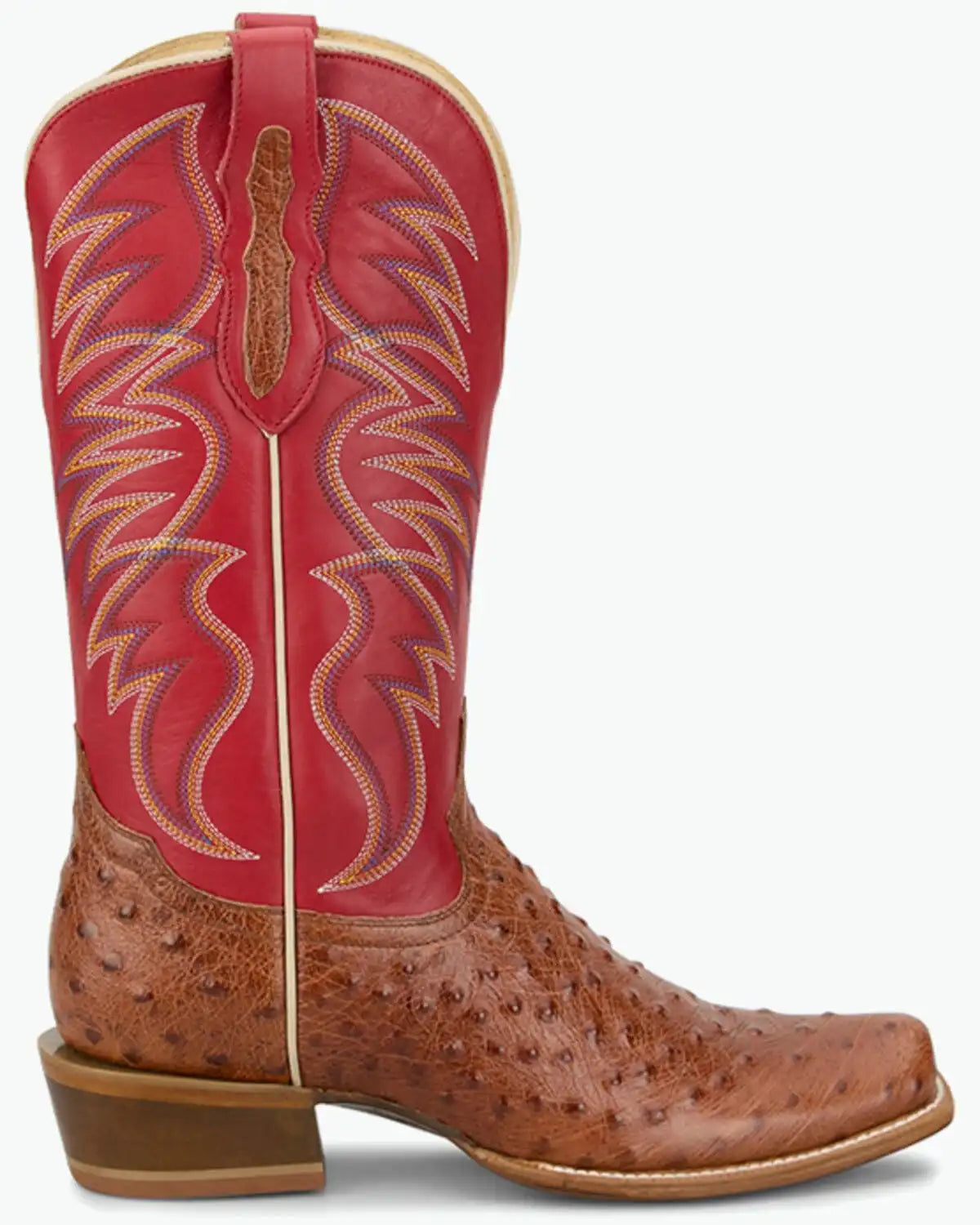 Tony Lama Men's Ranchero Tyler Exotic Ostrich Western Boots - Square Toe