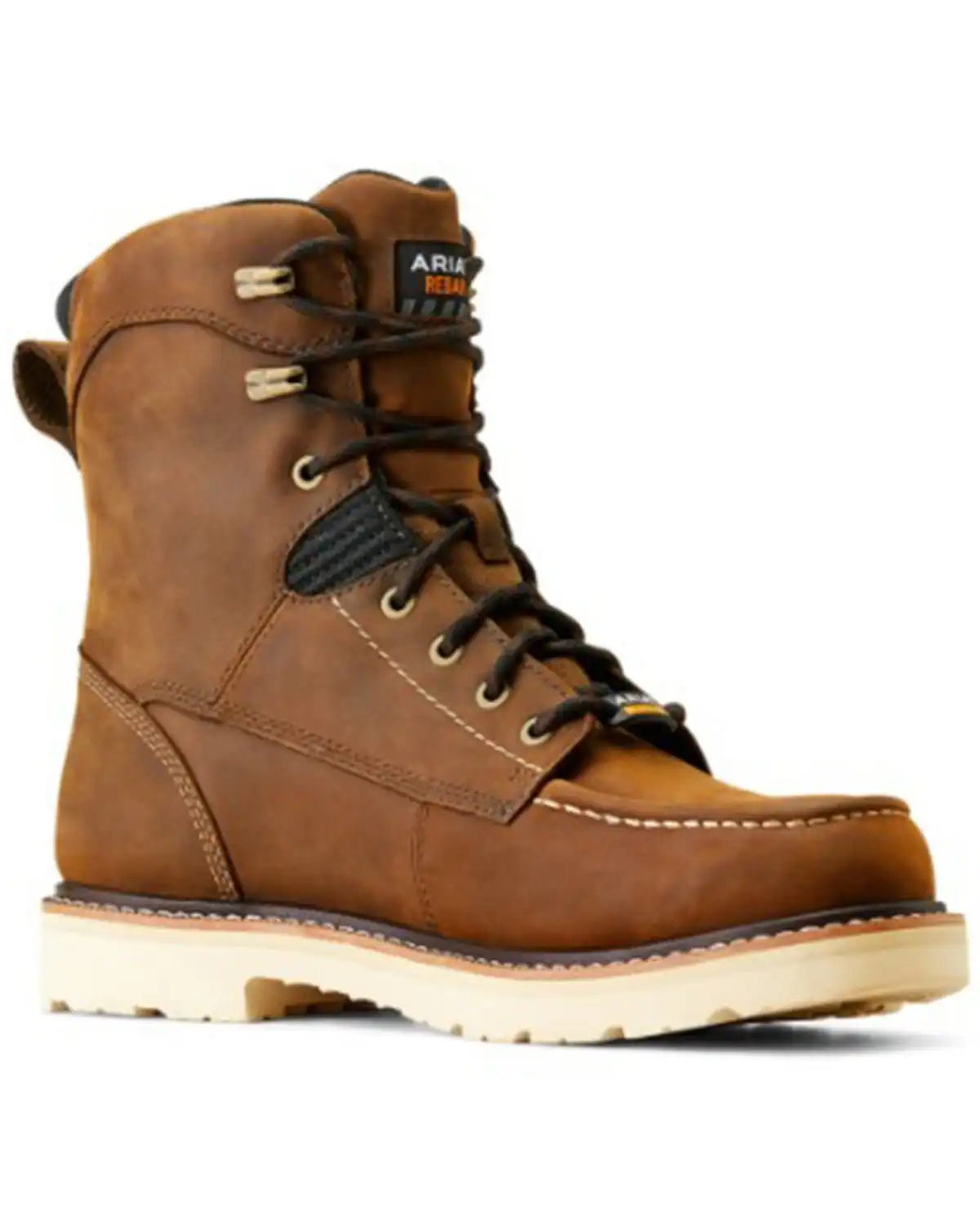Ariat Men's Rebar Lift 8" Waterproof Lace-Up Work Boots - Moc Toe