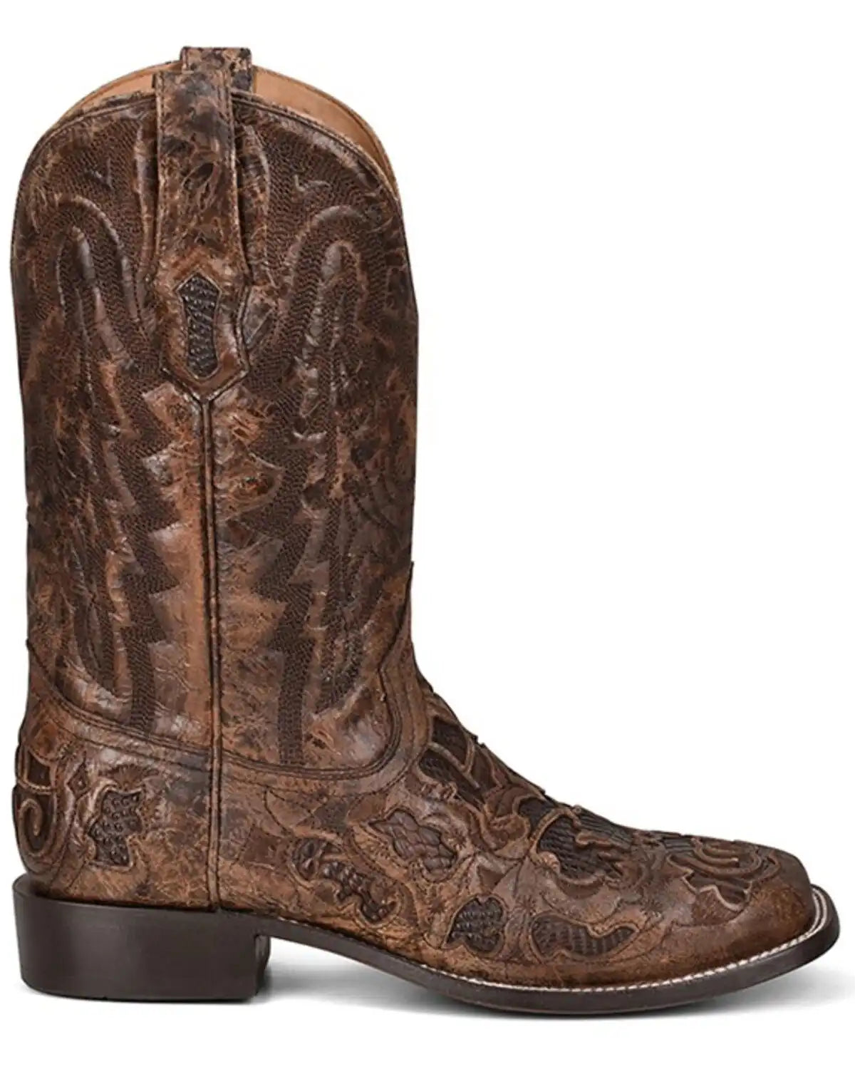 Corral Men's Exotic Alligator Inlay Western Boots - Broad Square Toe