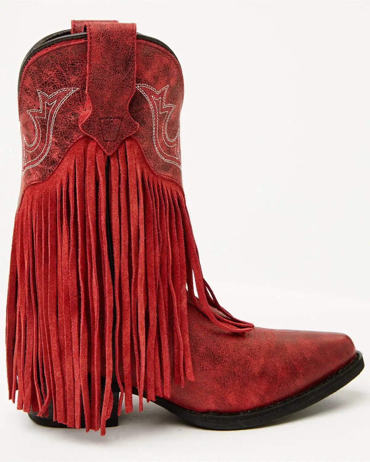 Dan Post Girls' Happy Trails Fringe Western Boots - Snip Toe