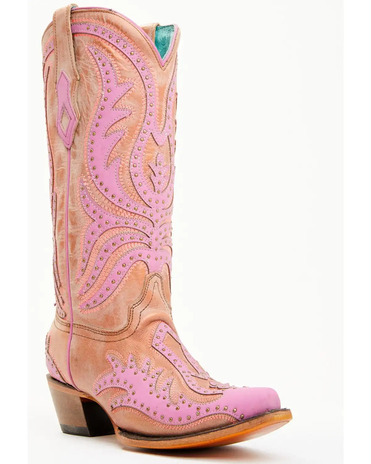 Corral Women's Studded Neon Blacklight Western Boots - Snip Toe