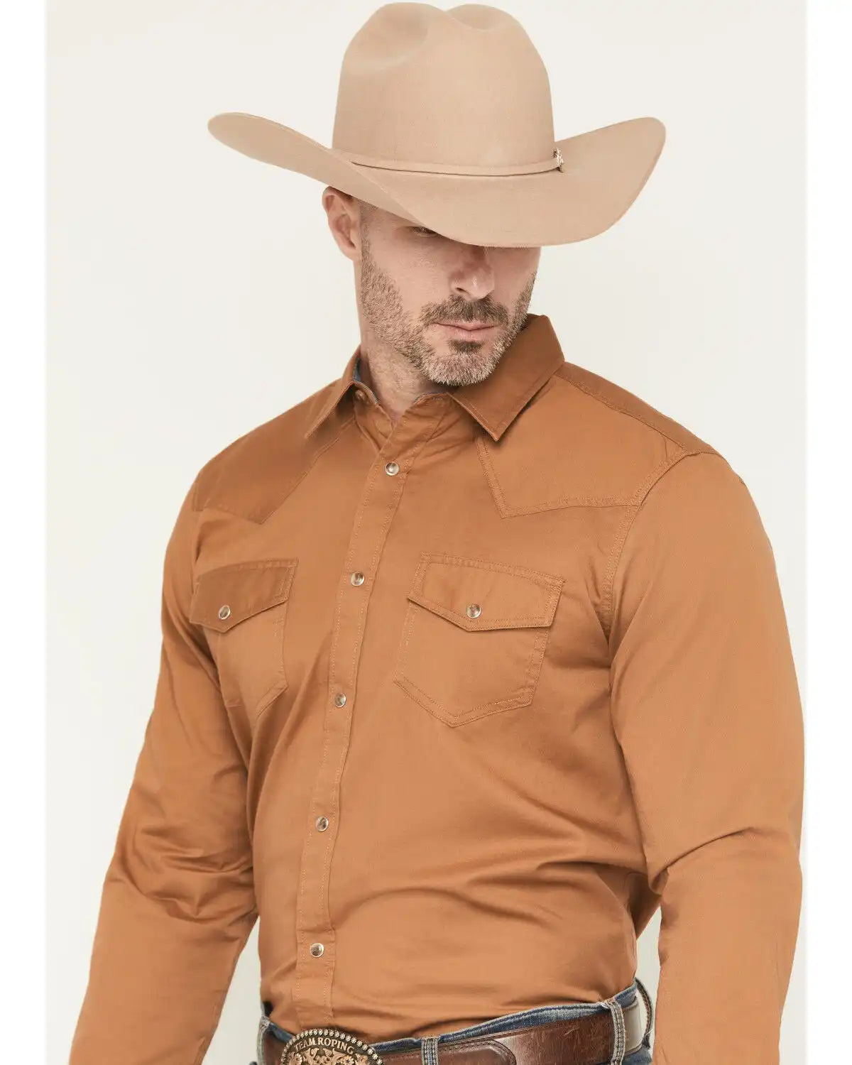 Cody James Men's Treadstone Solid Long Sleeve Snap Western Shirt - Big