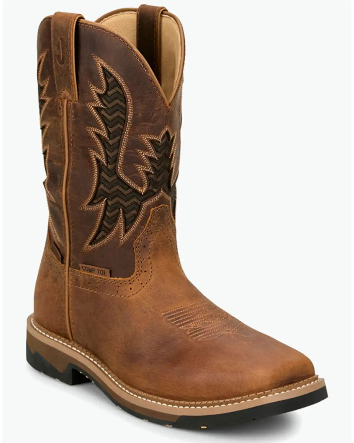 Justin Men's 11" Bolt Waterproof Pull-On Work Boots - Composite Toe