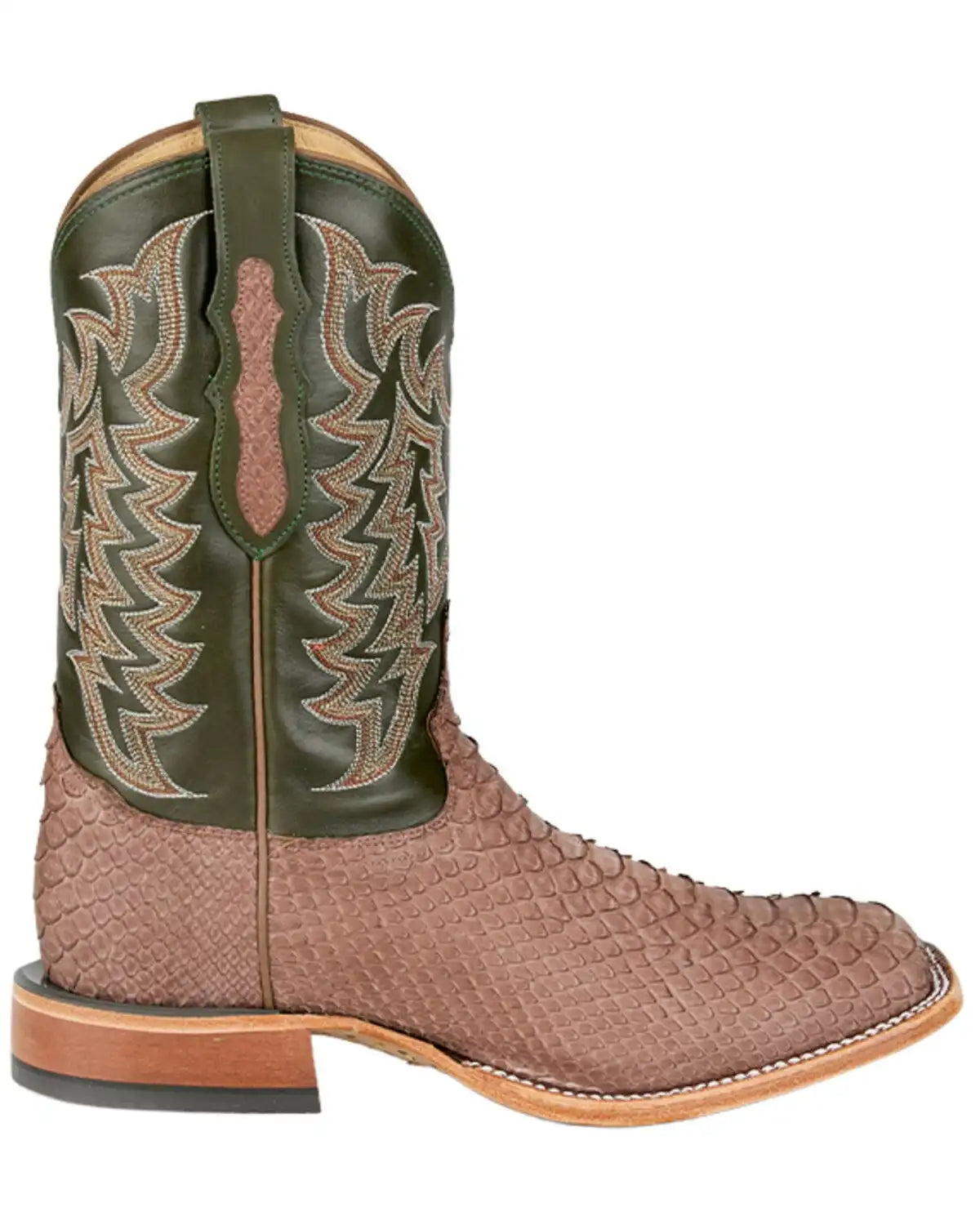 Tony Lama Men's Mario Exotic Python Western Boots - Broad Square Toe