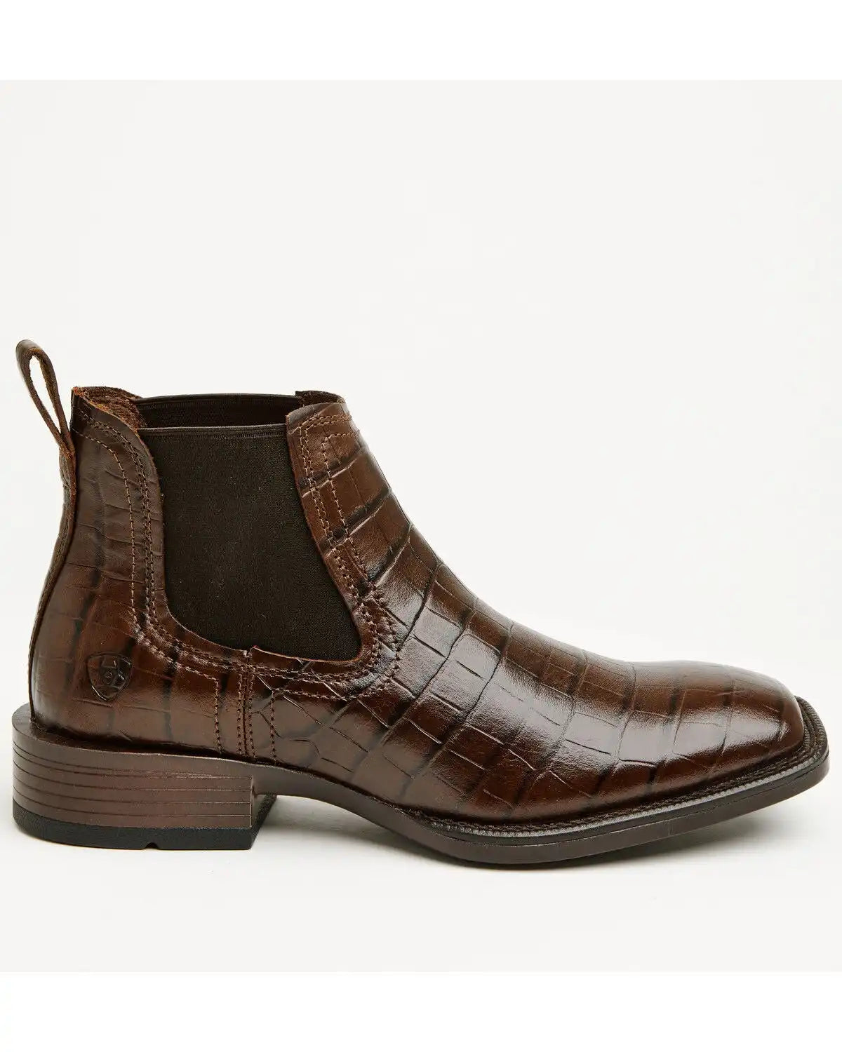 Ariat Men's Booker Crocodile Print Chelsea Boots - Broad Square Toe