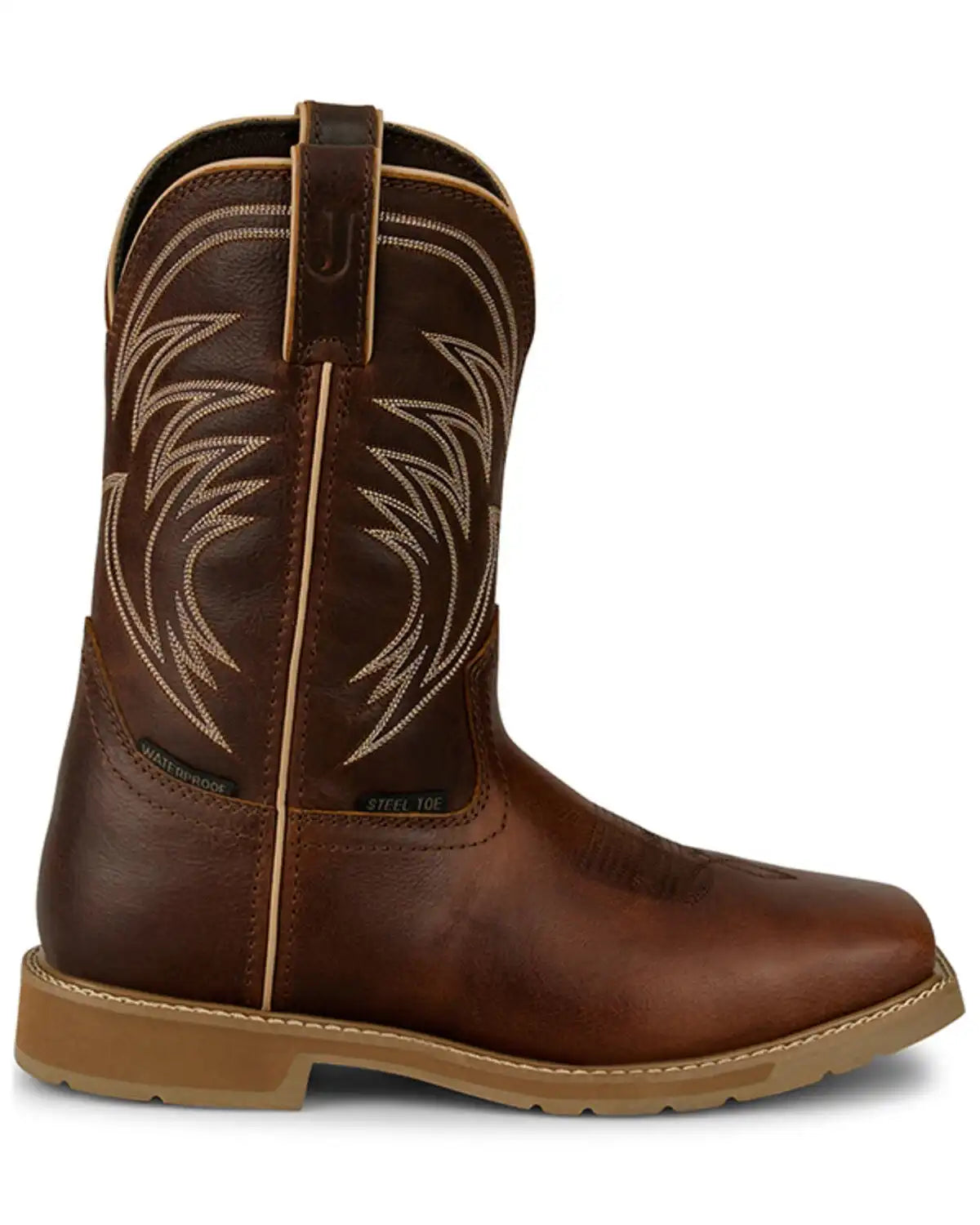 Justin Men's 11" Stampede Daywork Waterproof Work Boots - Steel Toe
