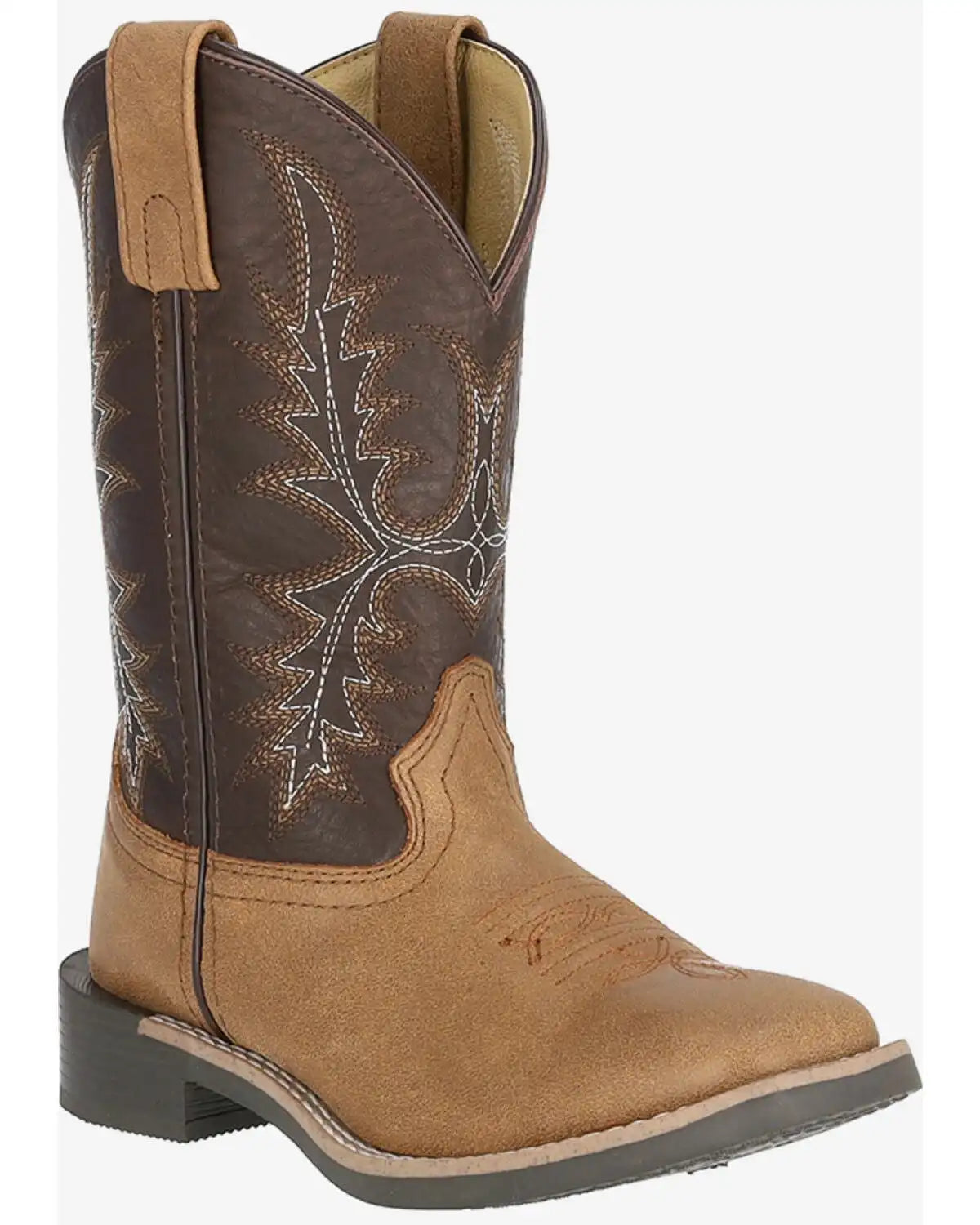Smoky Mountain Boys' Adobe Western Boots - Broad Square Toe