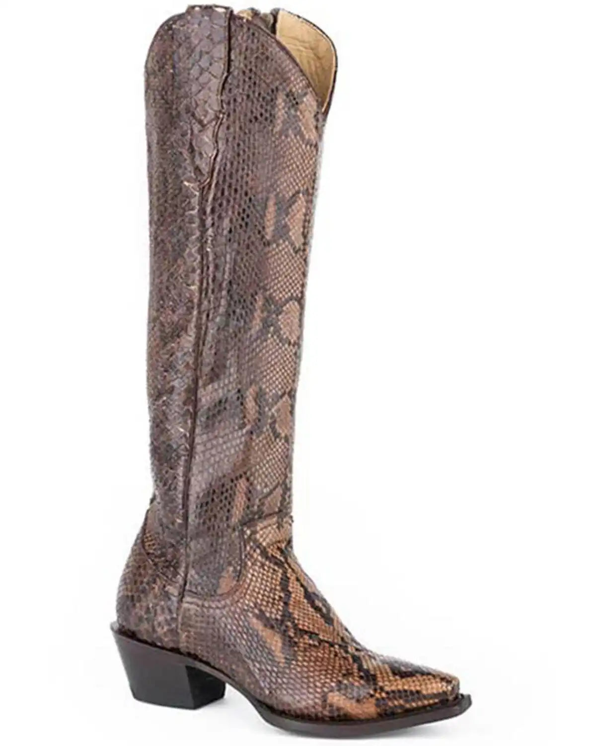 Stetson Women's Yasmin Exotic Python Tall Western Boots - Snip Toe