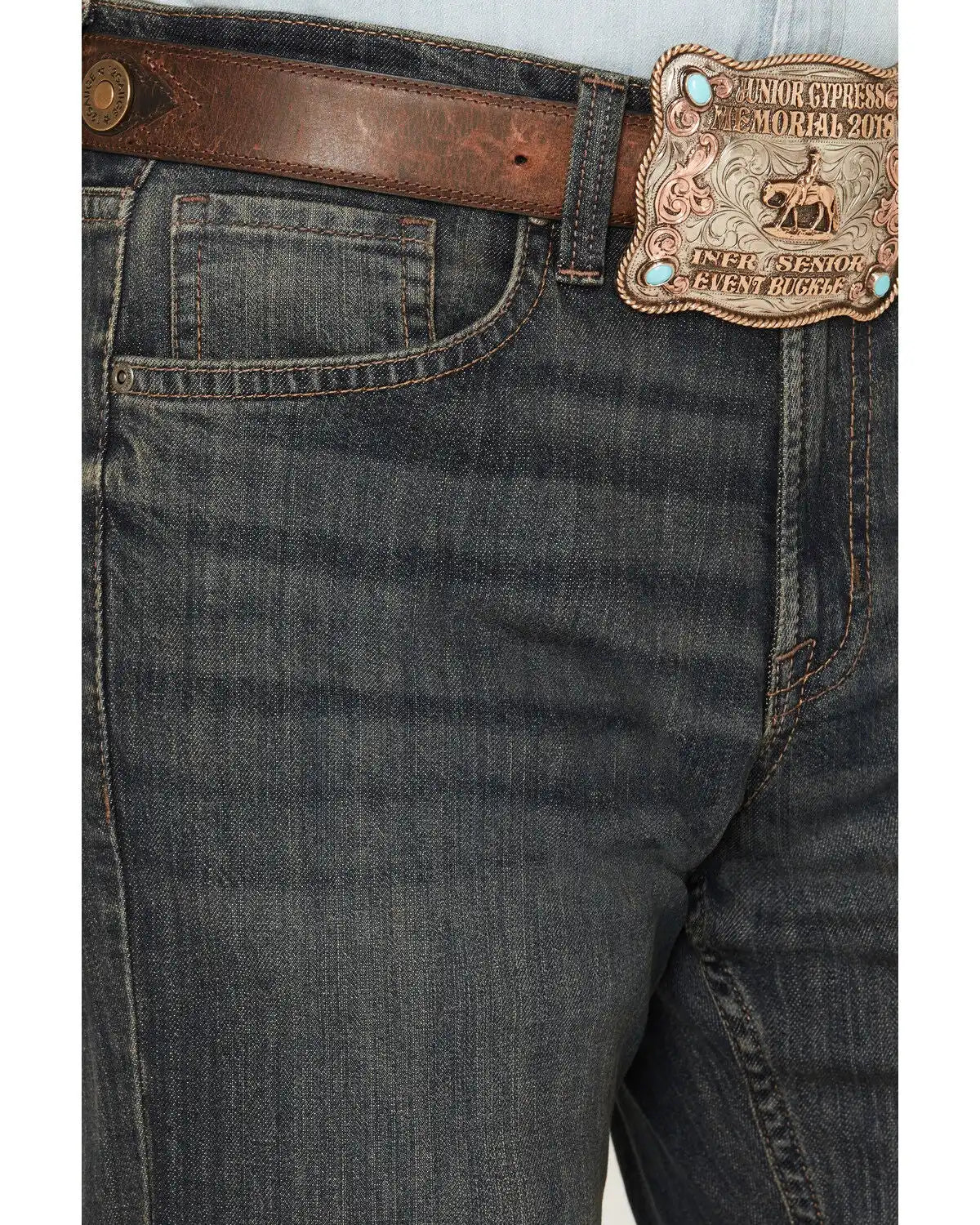 Cody James Men's Barn Sour Wash Yukon Relaxed Straight Stretch Denim Jeans