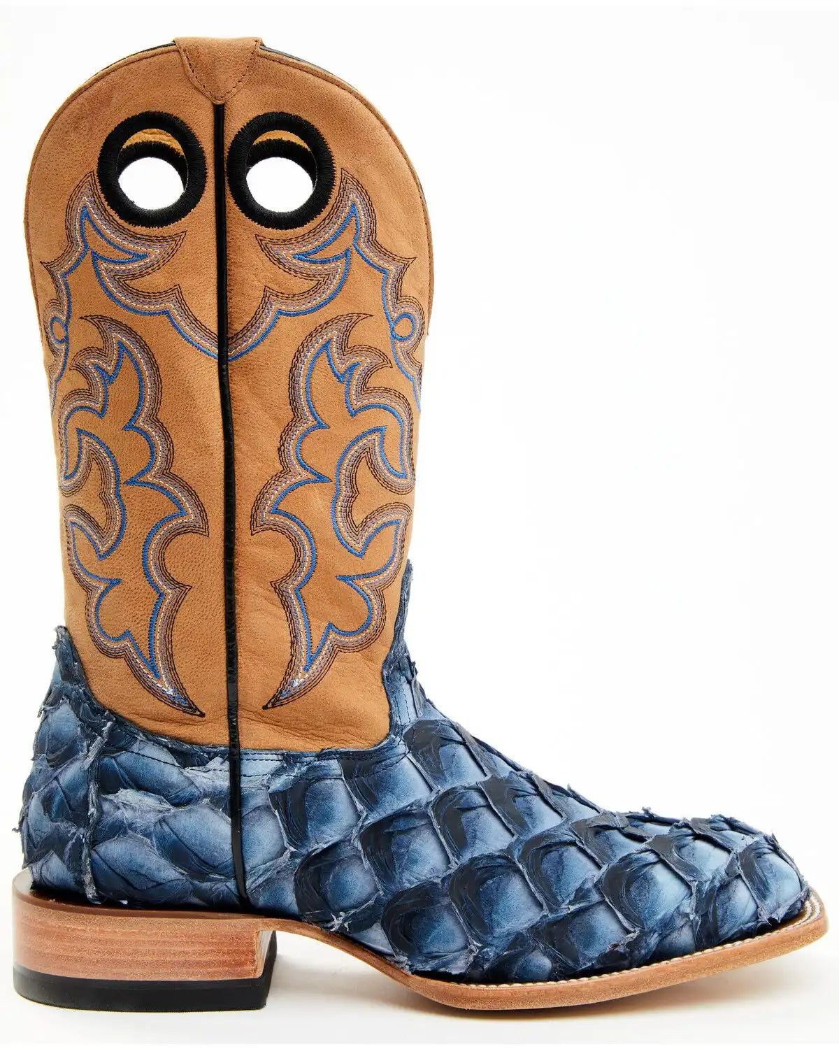 Cody James Men's Exotic Pirarucu Western Boots - Broad Square Toe