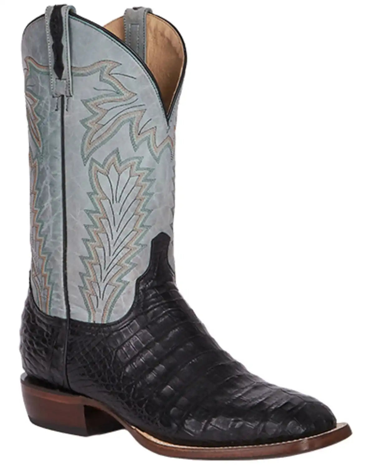 Lucchese Men's Exotic Caiman Western Boots - Broad Square Toe