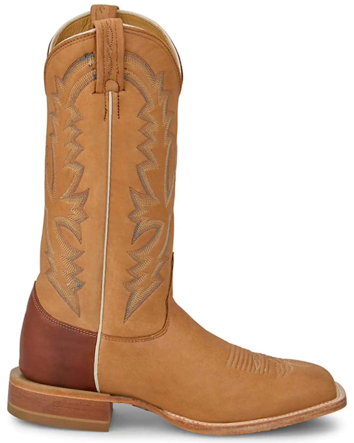 Justin Men's Boston Deerskin Tall Western Boots - Square Toe