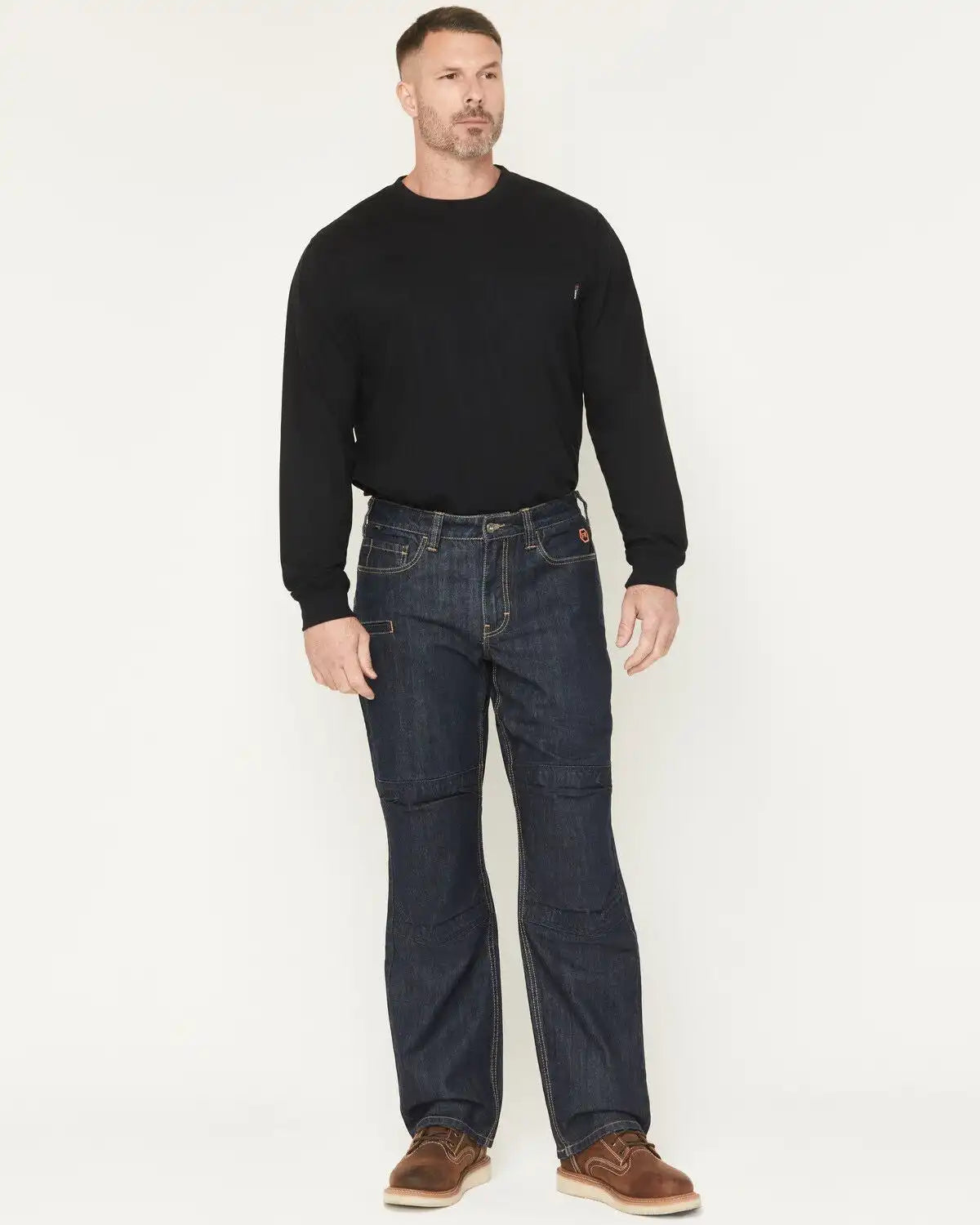 Hawx Men's FR Dark Wash Straight Denim Jeans