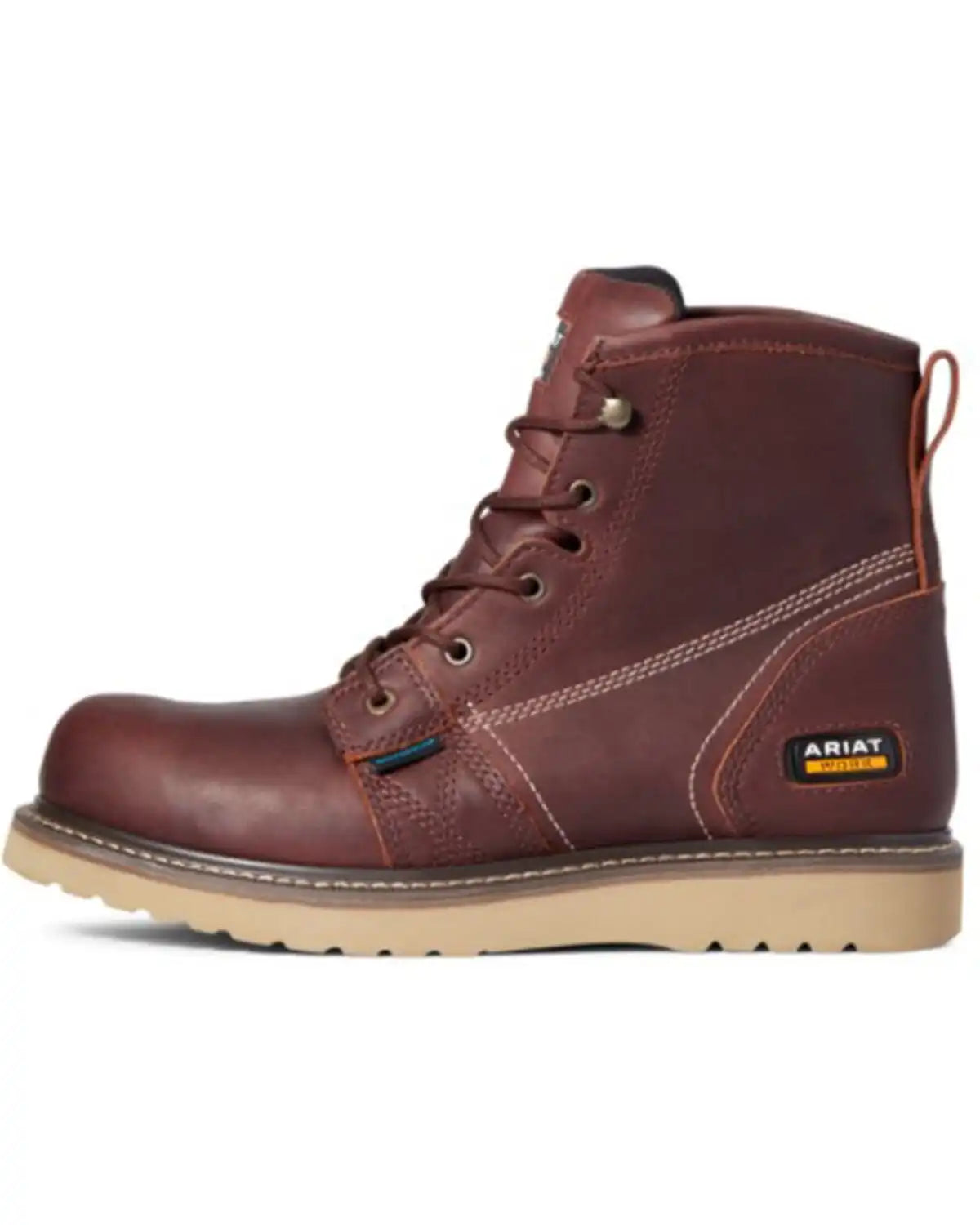 Ariat Men's Rusted Copper Rebar Wedge 6" H20 Soft Work Boot - Soft Toe
