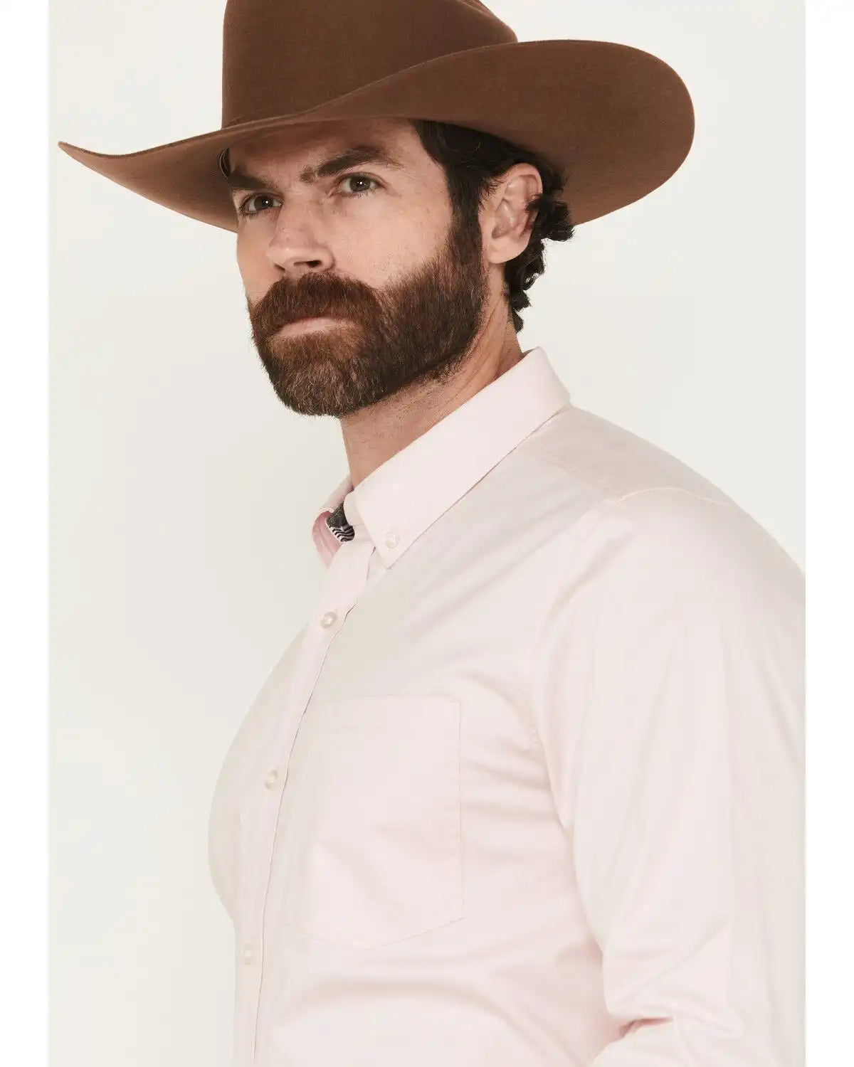 Cody James Men's Performance Twill Solid Long Sleeve Button-Down Stretch Western Shirt - Tall