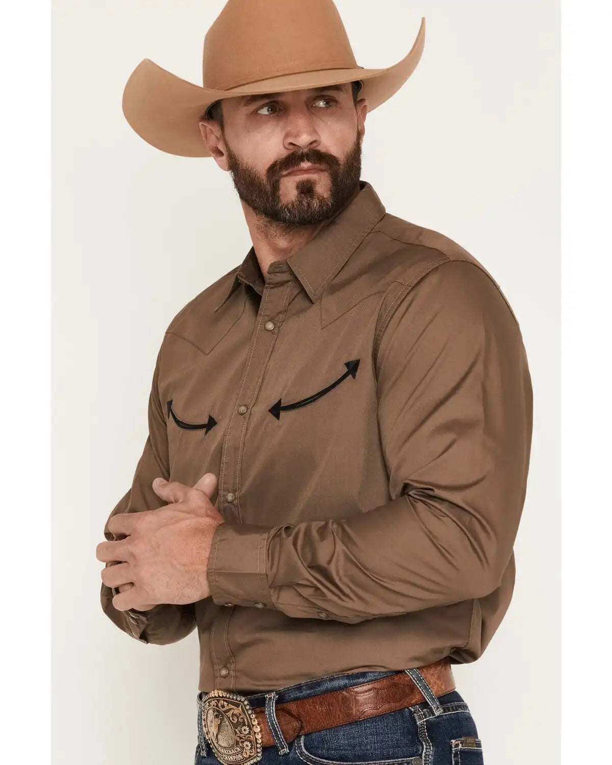 Gibson Trading Co Men's All Smiles Solid Long Sleeve Snap Western Shirt