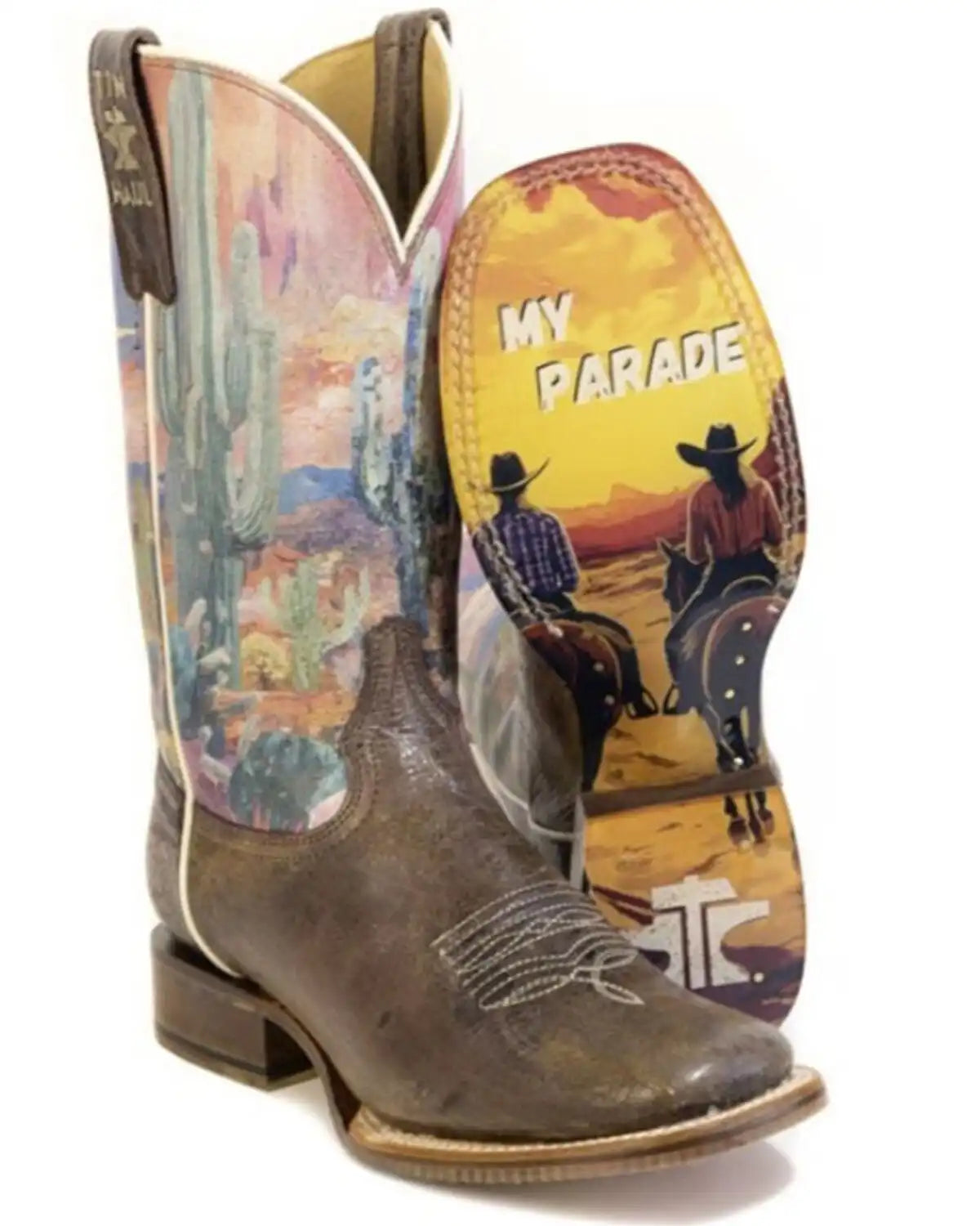 Tin Haul Women's Cactita Western Boots - Broad Square Toe