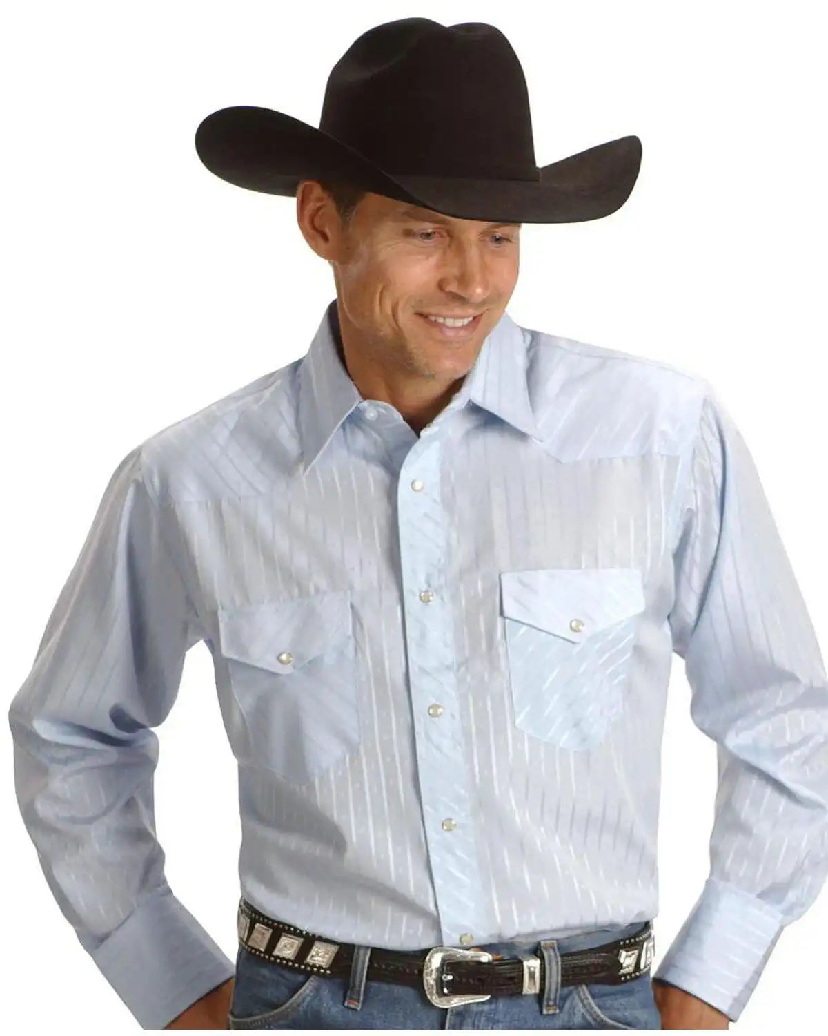 Wrangler Men's Tonal Long Sleeve Snap Western Shirt