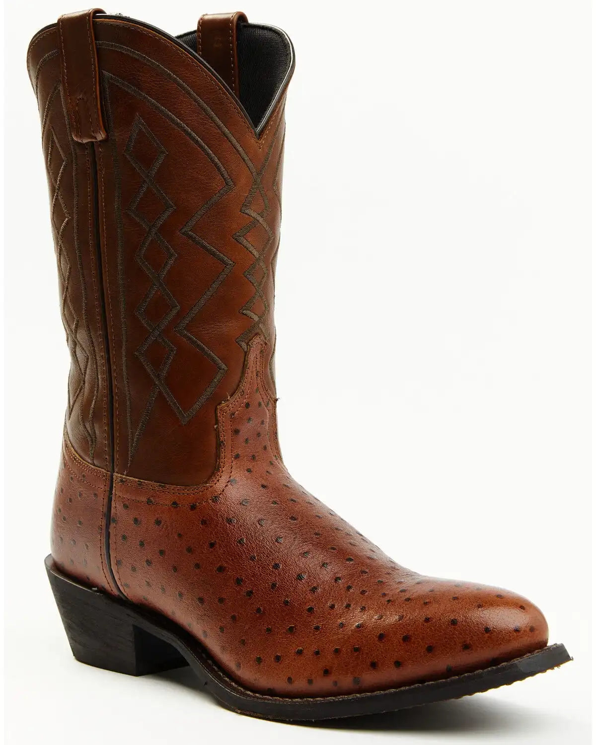 Laredo Men's Ostrich Print Performance Western Boots - Round Toe