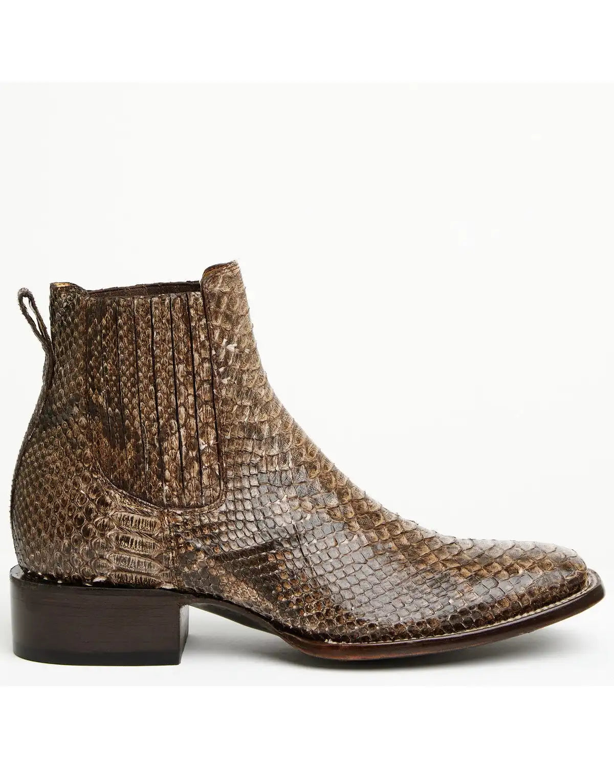 Cody James Men's Hash Exotic Python Western Ankle Boots - Broad Square Toe