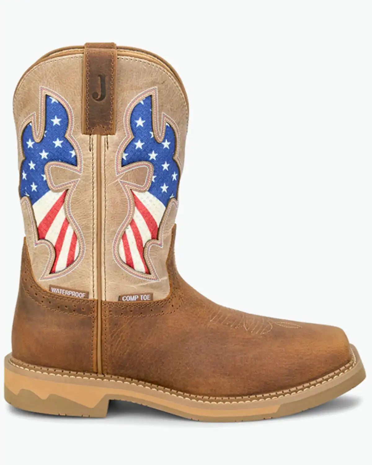 Justin Men's 11" Bolt Waterproof Pull-On Work Boots - Composite Toe