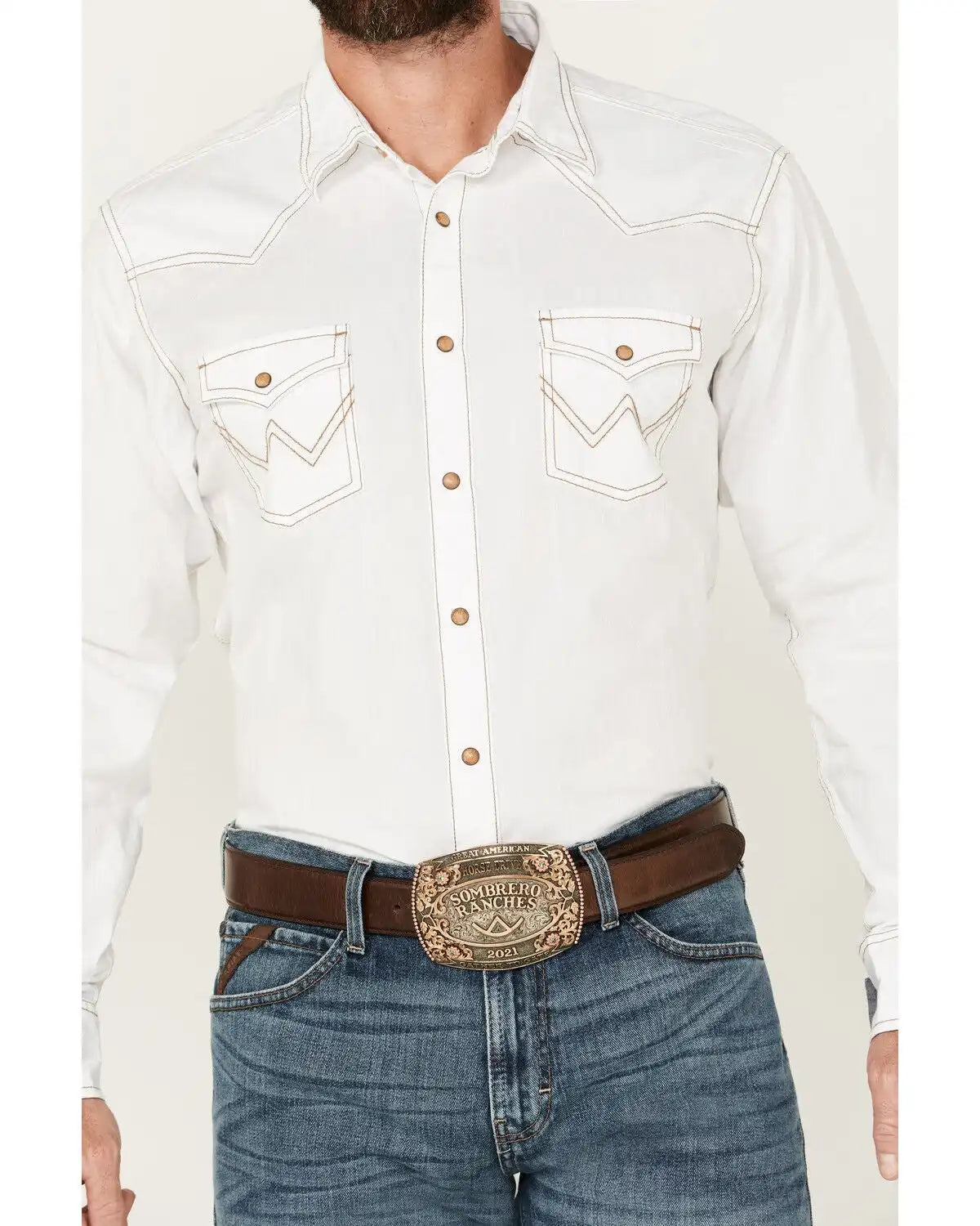 Wrangler Retro Premium Men's Solid Long Sleeve Snap Western Shirt - Tall