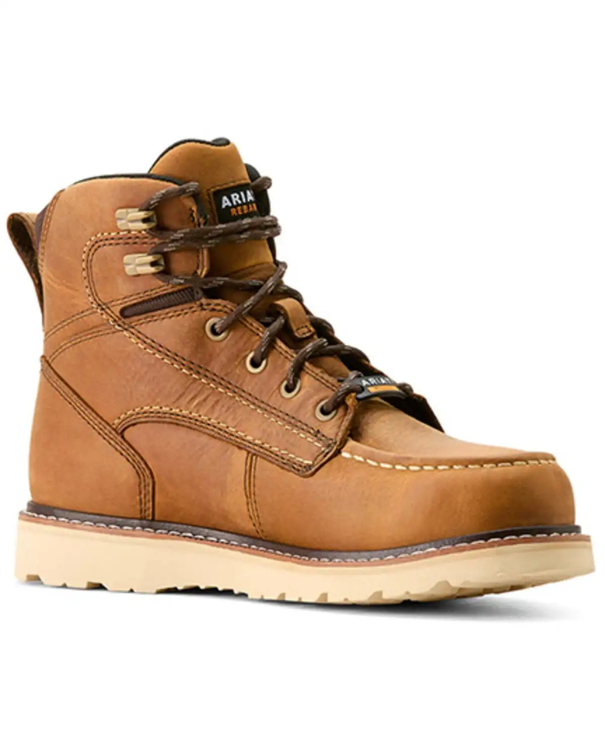Ariat Women's Rebar 6" Wedge Waterproof Moc Toe Work Boots - Soft Toe