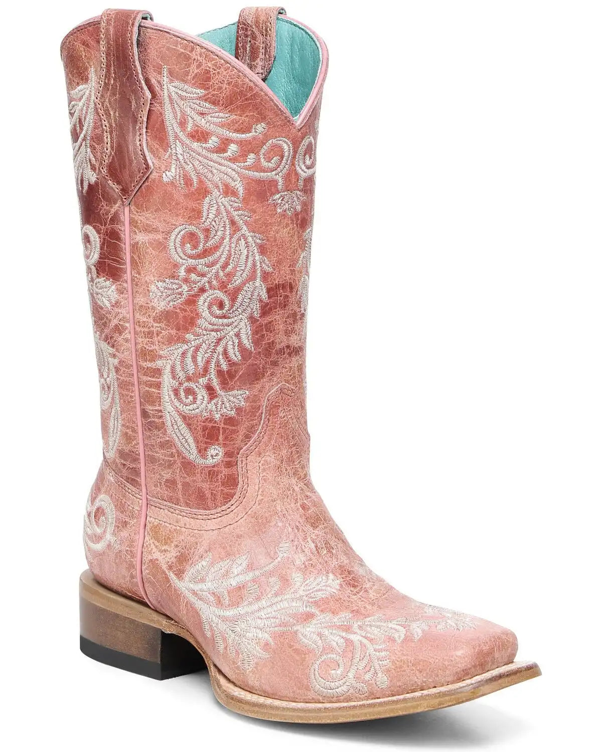 Corral Girls' Embroidered Western Boots - Broad Square Toe