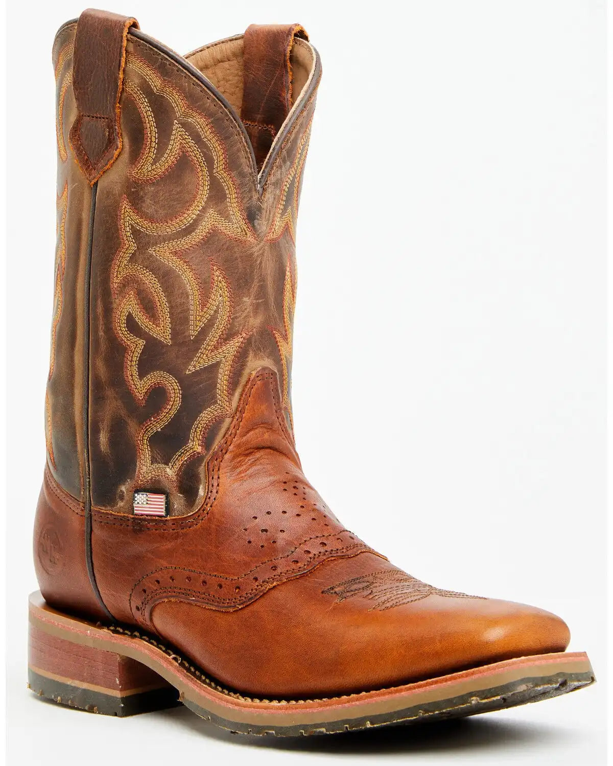 Double H Men's Boot Barn Exclusive 11" Domestic I.C.E™ Saddle Vamp Performance Western Boots - Broad Square Toe