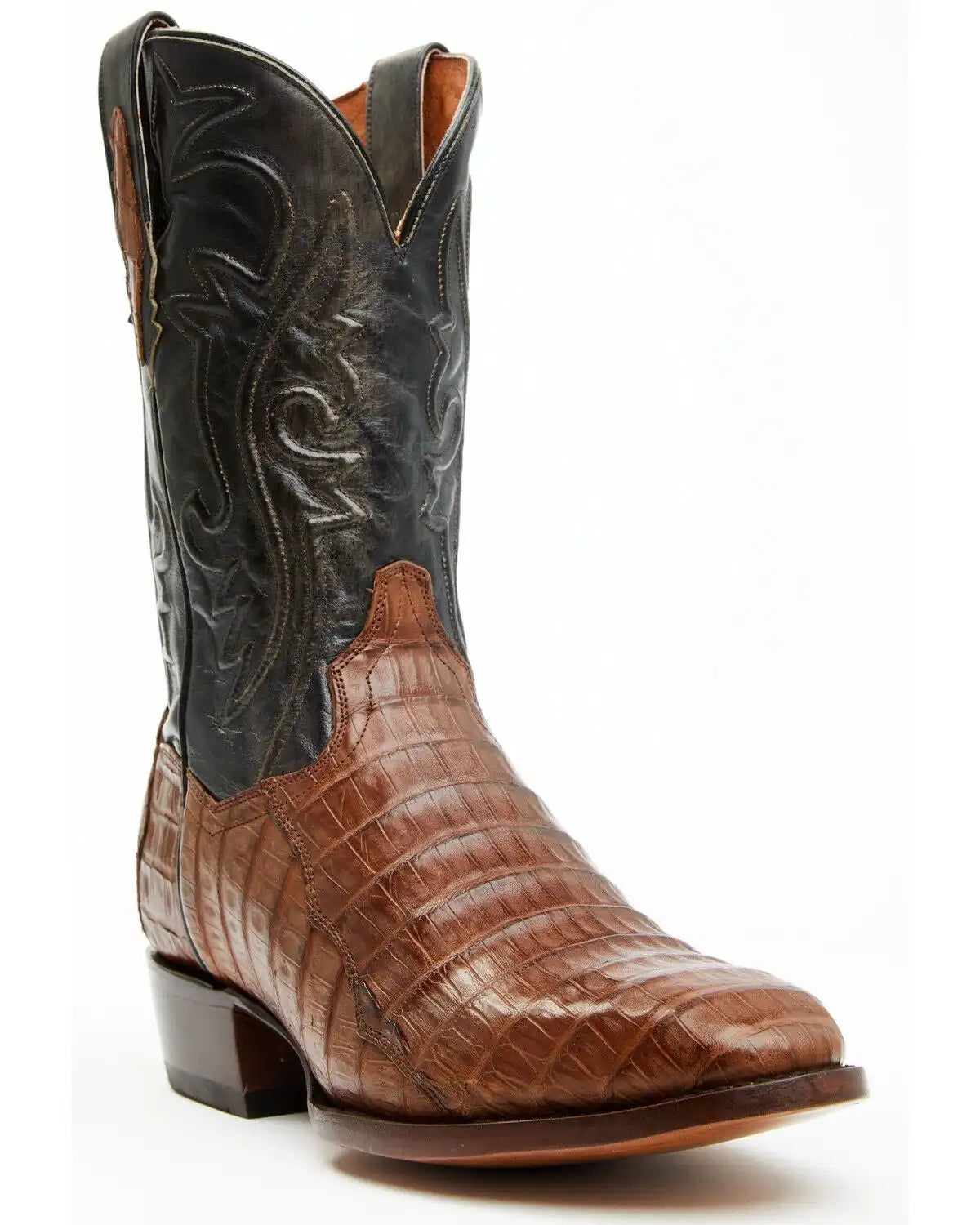 Dan Post Men's 12" Exotic Caiman Western Boots - Round Toe