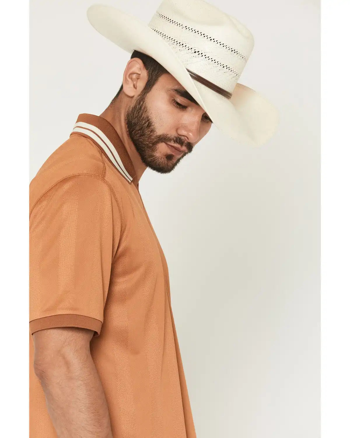 RANK 45® Men's Hoss Jersey Short Sleeve V-Neck Stretch Polo Shirt