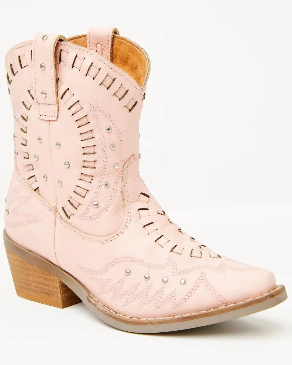 Dingo Girls' Lace Precious Studded Western Boots - Snip Toe