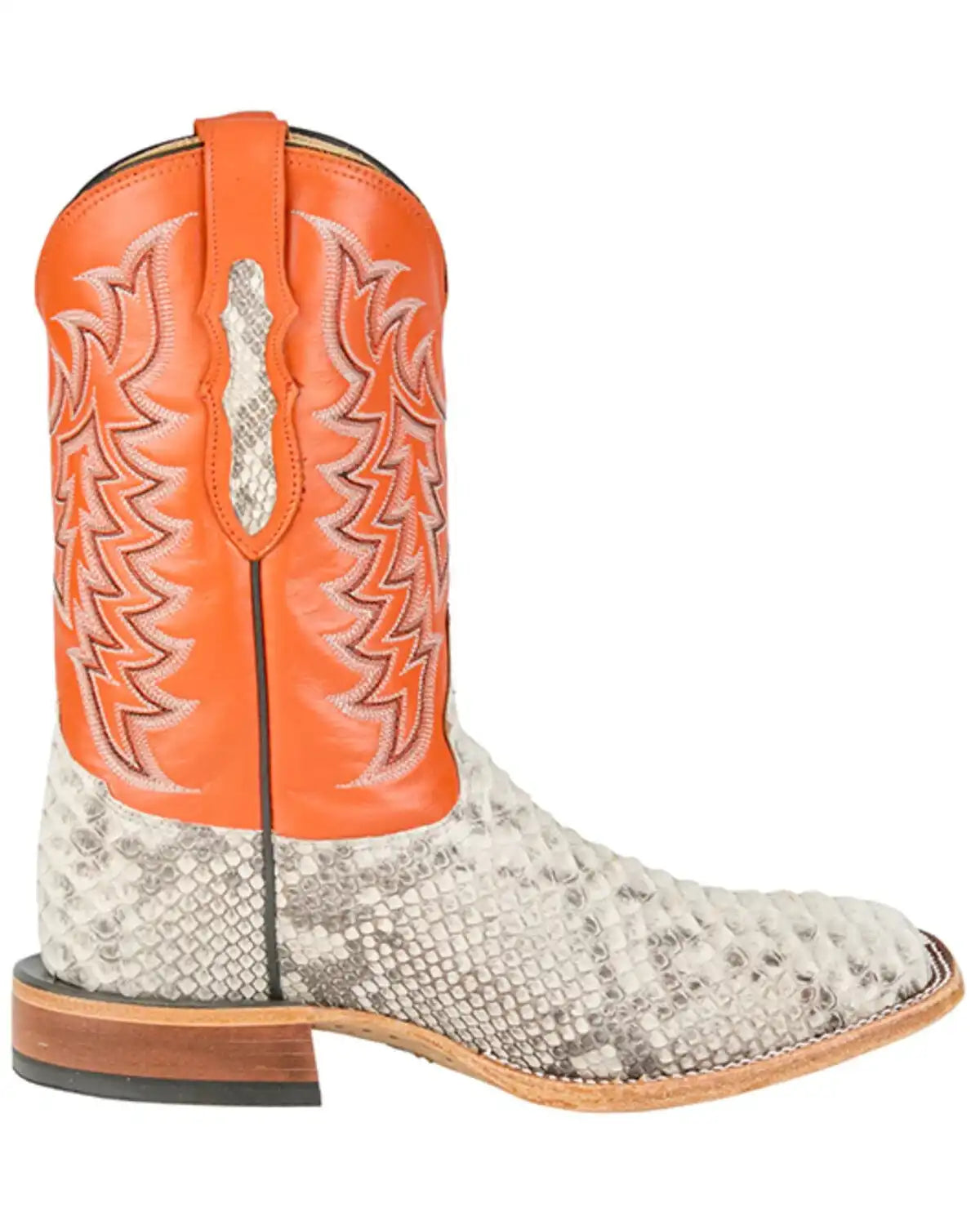 Tony Lama Men's Heritage Exotic Python Western Boots - Broad Square Toe