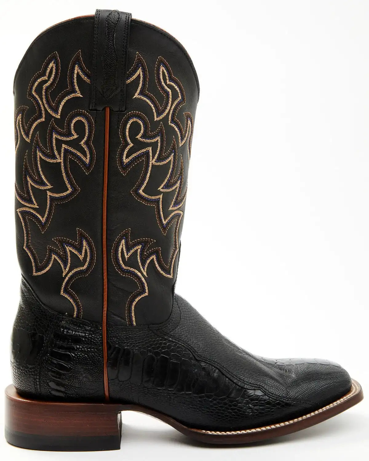 Cody James Men's Exotic Ostrich Leg Western Boots - Broad Square Toe