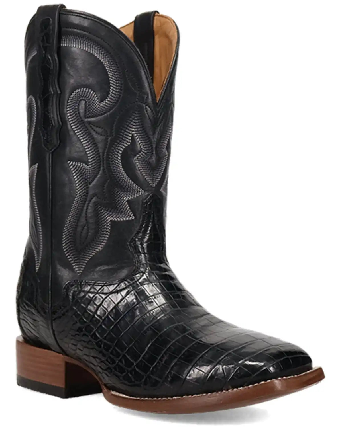 El Dorado Men's Nile Exotic Crocodile Western Boots - Broad Square Toe