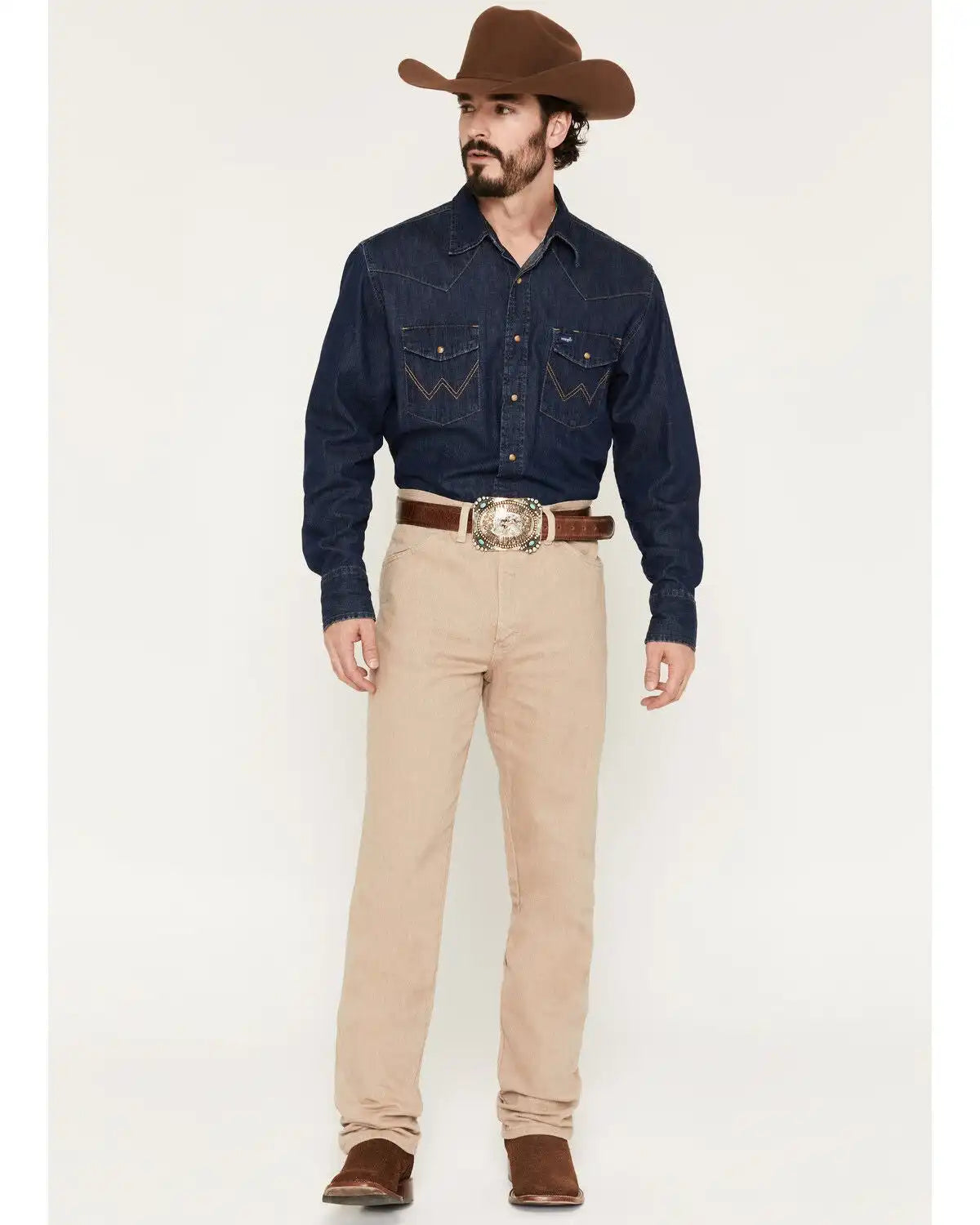 Wrangler Men's 936 High Rise Prewashed Cowboy Cut Slim Straight Jeans