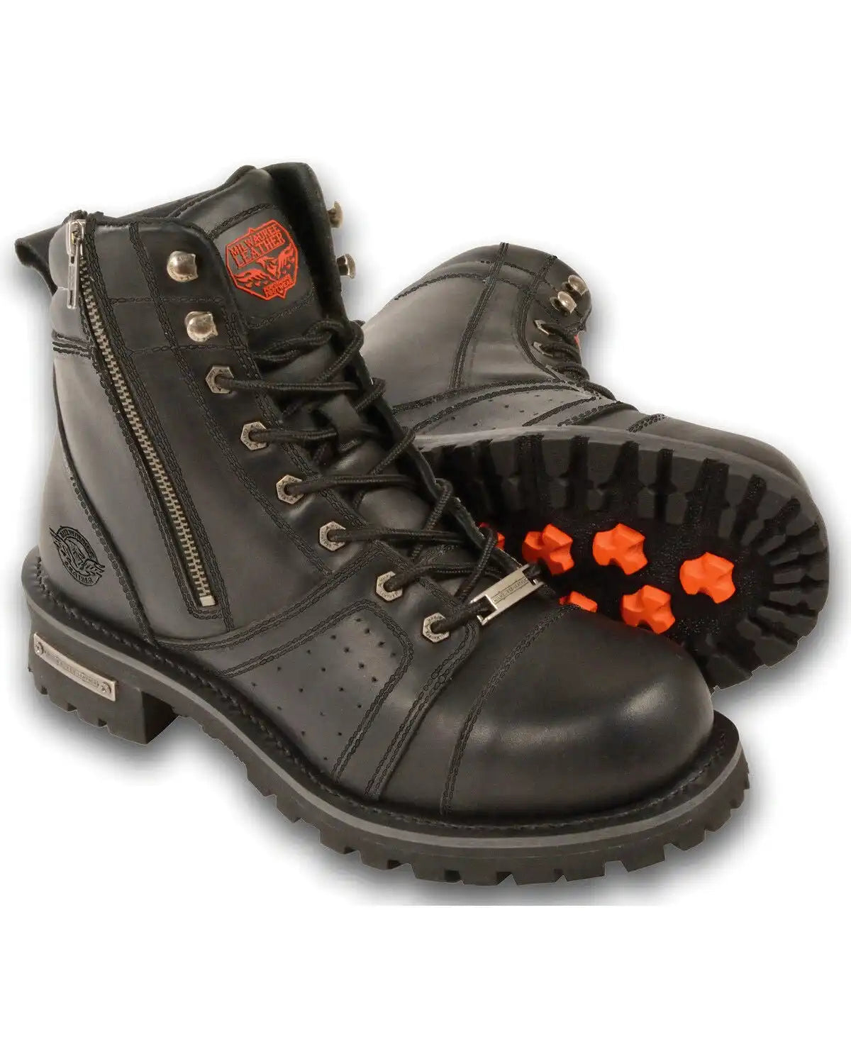 Milwaukee Leather Men's Lace To Toe Boots - Round Toe