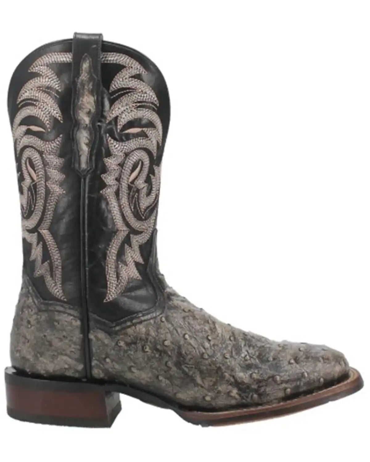 Dan Post Men's Dillinger Full Quill Ostrich Western Boots - Broad Square Toe