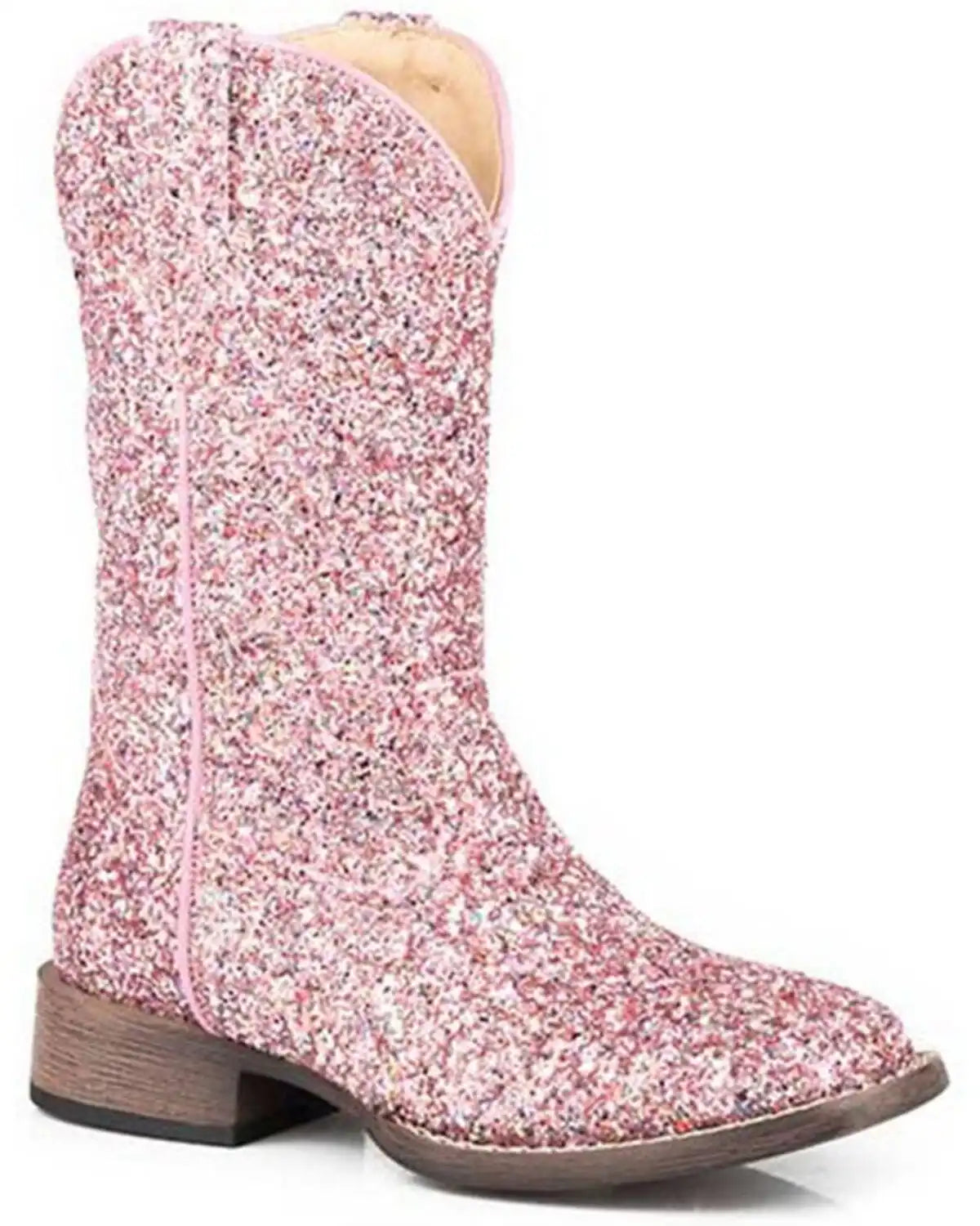Roper Toddler Girls' Glitter Galore Western Boots - Square Toe