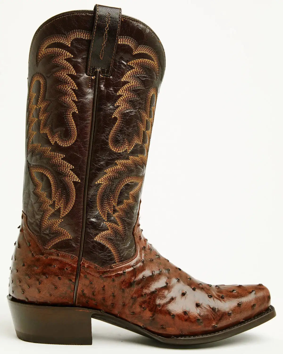 Dan Post Men's Marco Exotic Full Quill Ostrich Tall Western Boots - Square Toe