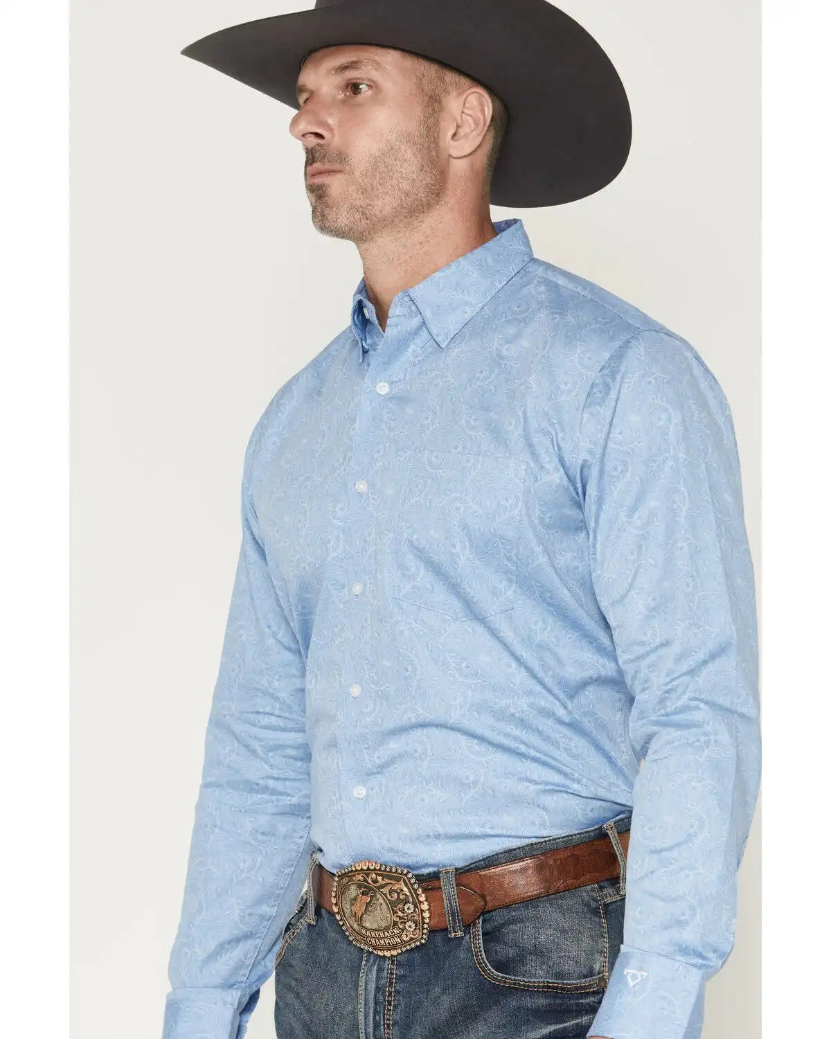 Wrangler X Cody Johnson Men's Paisley Print Long Sleeve Button-Down Western Shirt