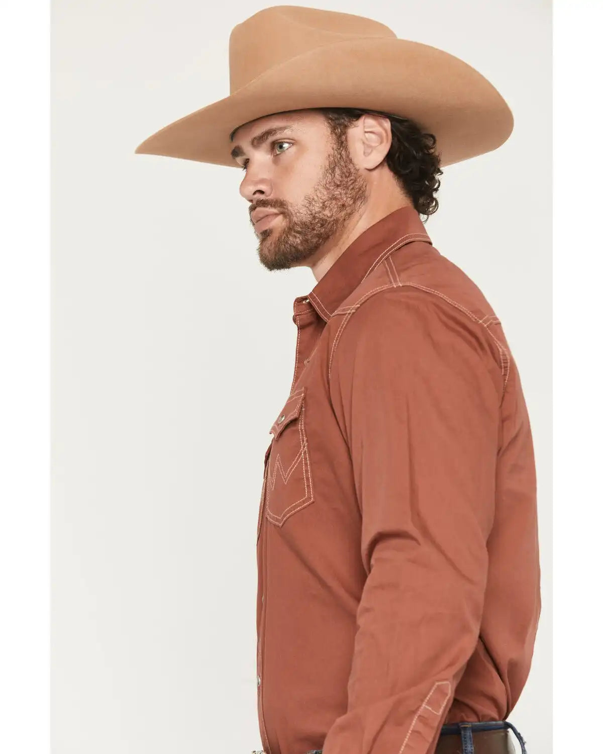 Wrangler Retro Men's Solid Long Sleeve Snap Western Shirt