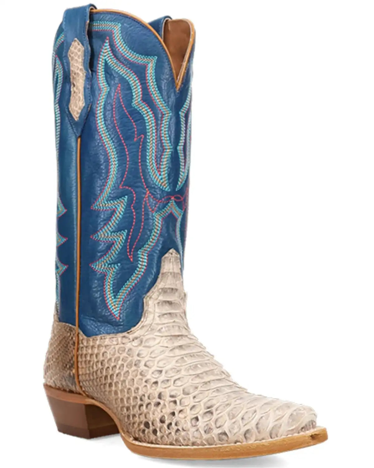 Dan Post Women's Petunia Dream Exotic Python Western Boots - Round Toe