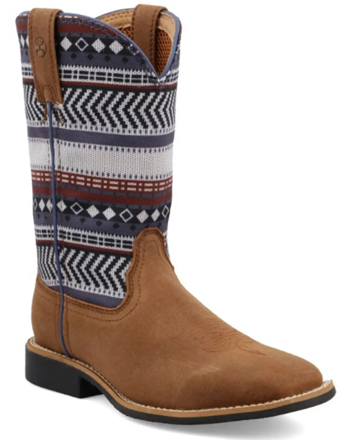 Hooey Twisted X Kids' Serape Stripe Western Boot - Square Toe