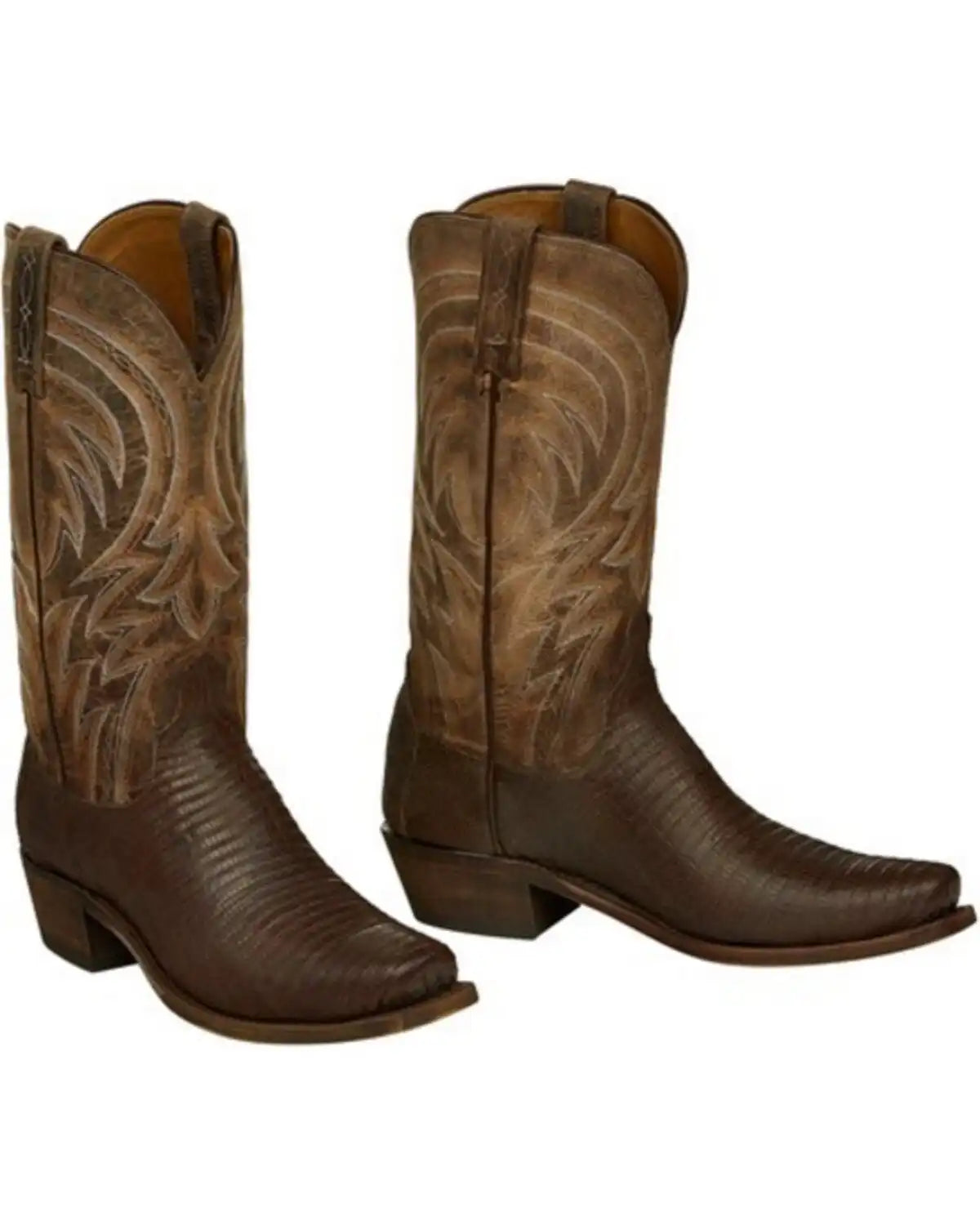 Lucchese Men's Handmade Percy Lizard Boots - Square Toe